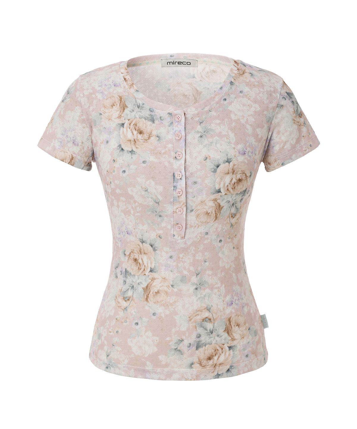 미레코(MIRECO) FLOWER BUTTON T PINK