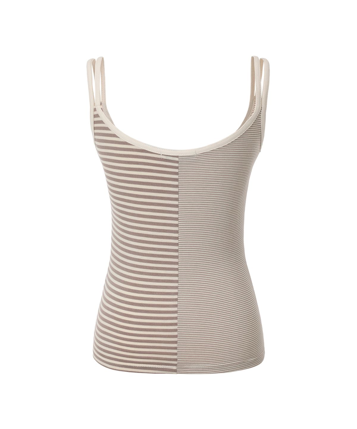 미레코(MIRECO) DOUBLE STRIPE CAMI CREAM