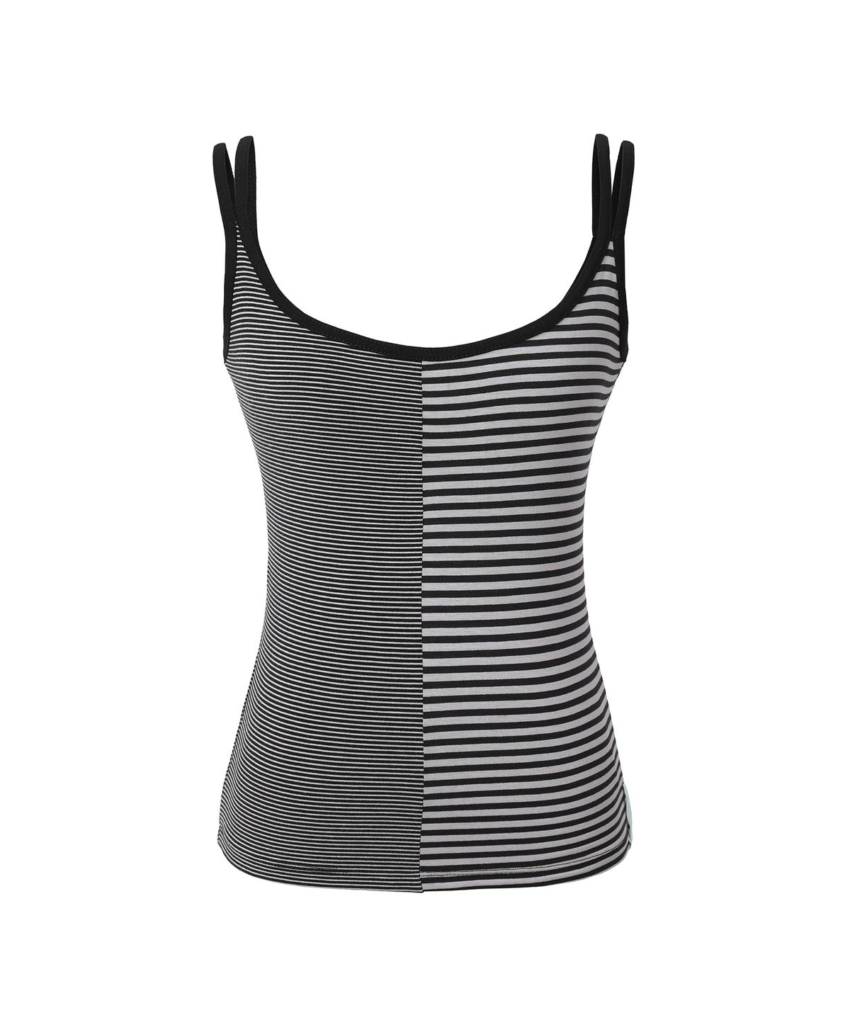 미레코(MIRECO) DOUBLE STRIPE CAMI BLACK