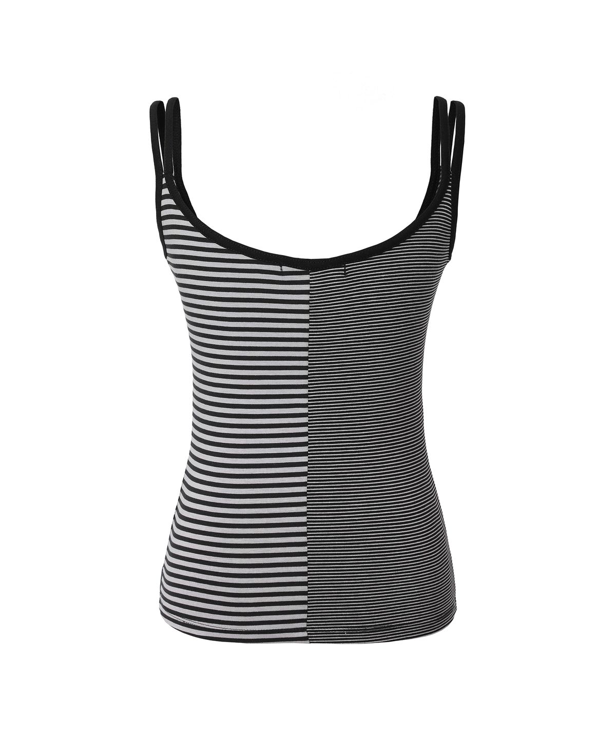 미레코(MIRECO) DOUBLE STRIPE CAMI BLACK