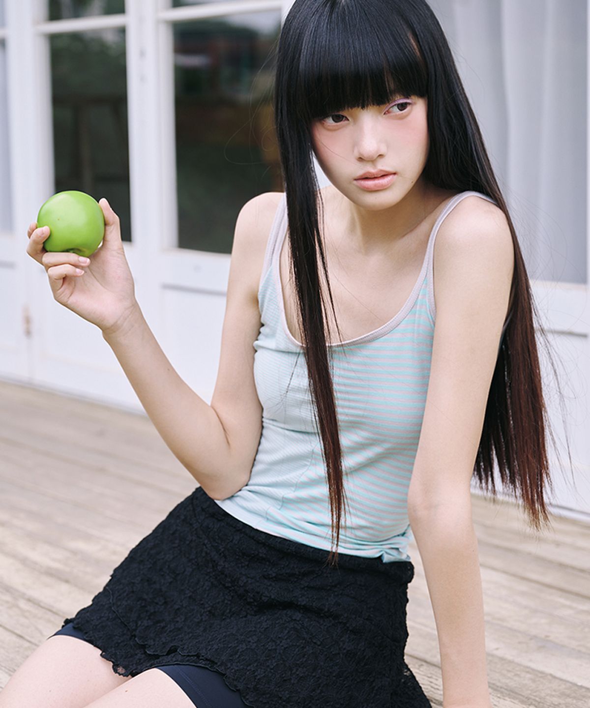 미레코(MIRECO) DOUBLE STRIPE CAMI MINT