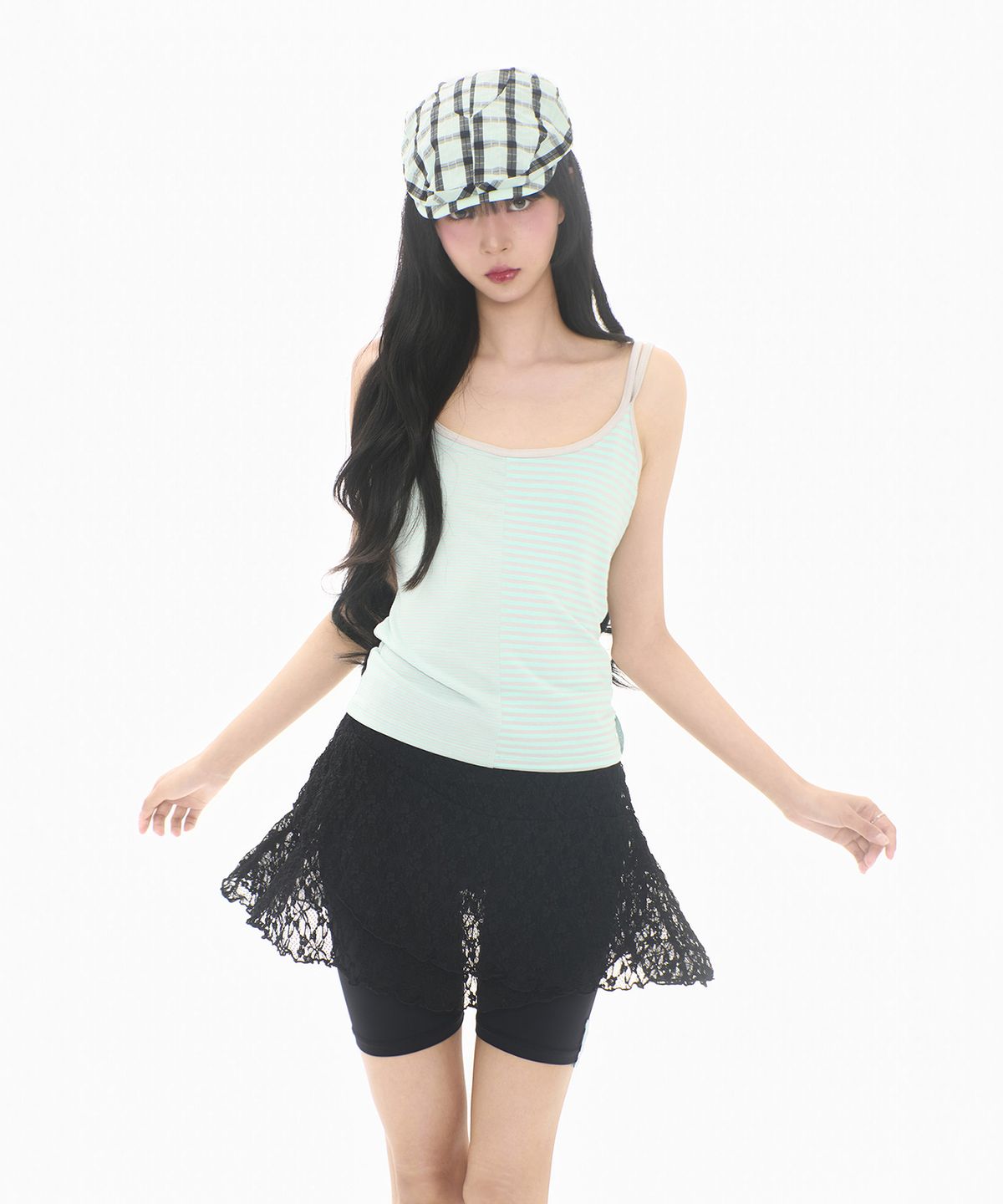 미레코(MIRECO) DOUBLE STRIPE CAMI MINT