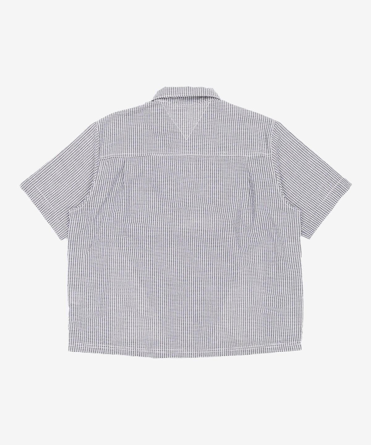사운즈라이프(SOUNDSLIFE) [SM21 SOUNDSLIFE] Solid Half Shirt-Checked Navy L