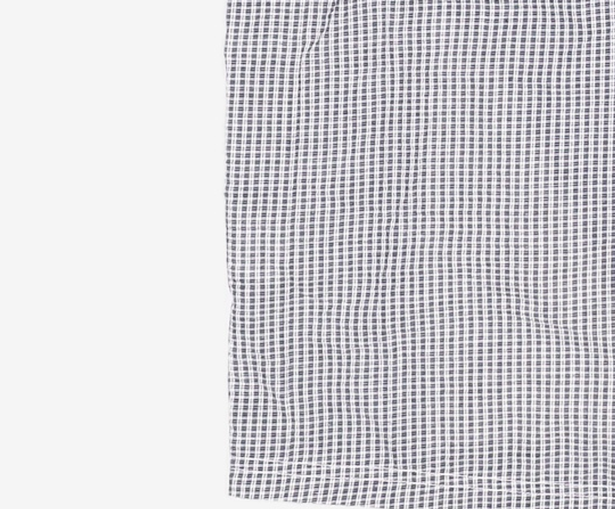 사운즈라이프(SOUNDSLIFE) [SM21 SOUNDSLIFE] Solid Half Shirt-Checked Navy L