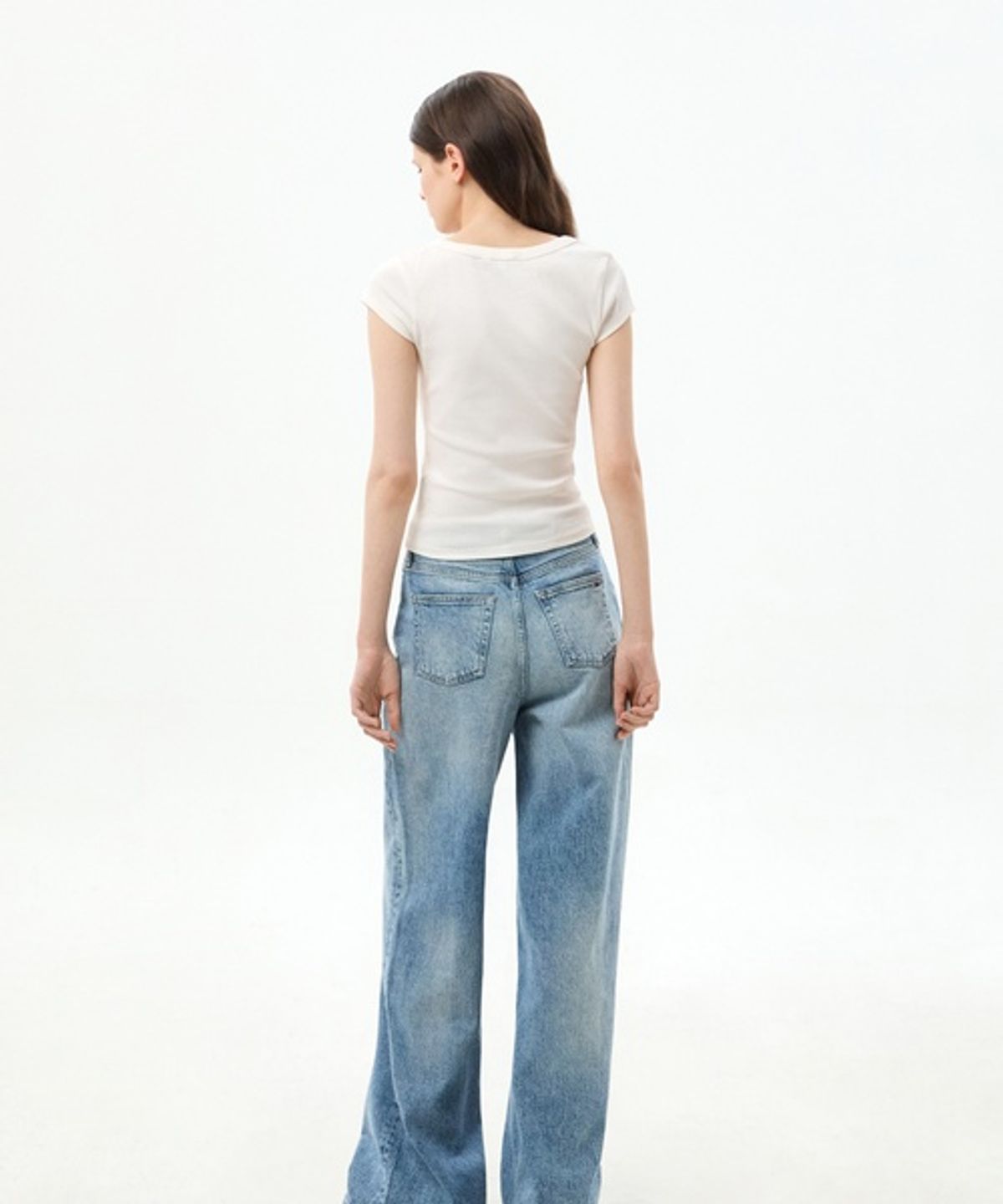 타미진스(TOMMY JEANS) 와이드 빈티지 워시드 데님 팬츠 (T32G6NEW31TWT11A5)