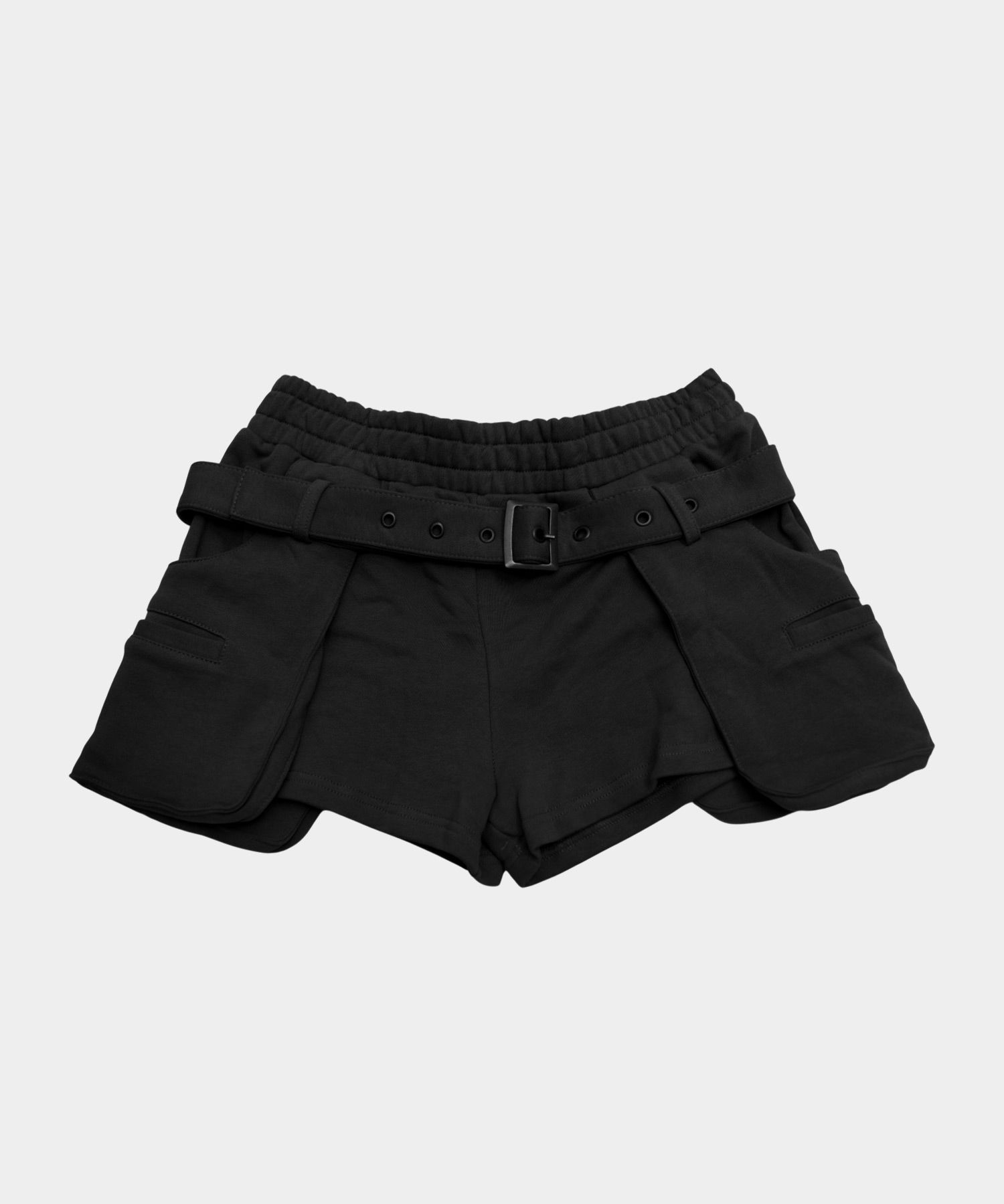 BEEDEN ブラックショートパンツ アイレットデザイン MUSINSA公式 | PLACE STUDIO アイレットベルトセットカーゴポケット
