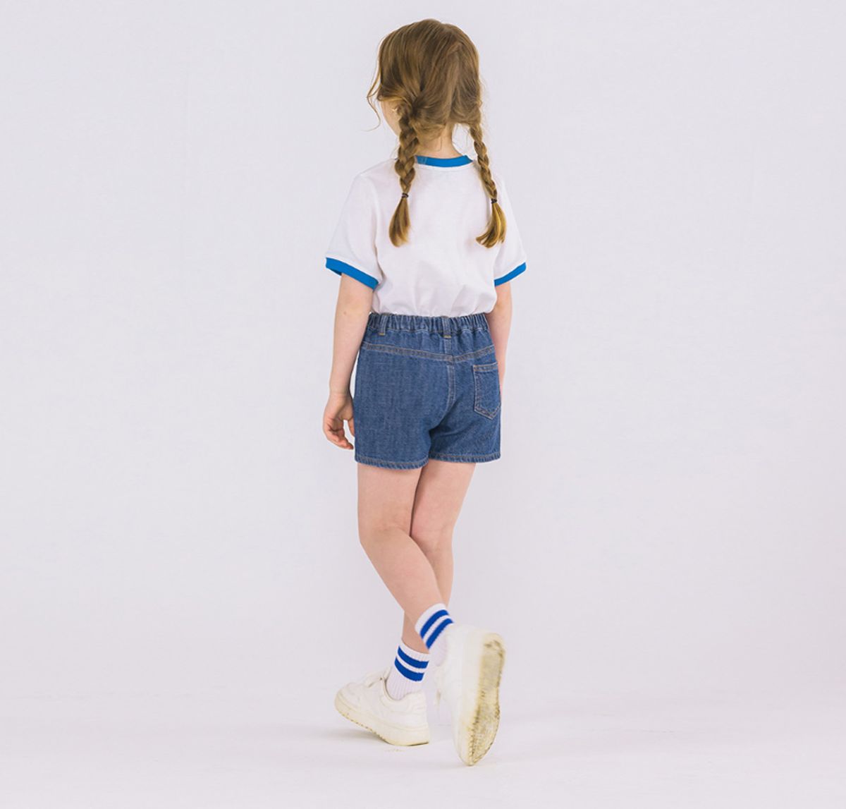 아이러브제이(I LOVE J) 홀라 배색 반팔 티 JWUTO55