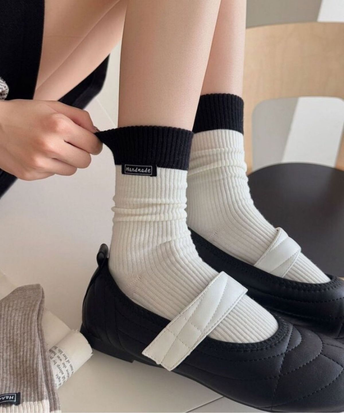 엔젤삭스(ANGEL SOCKS) [2개 세트] 1336 투톤 면 파스텔 면 골지 컬러 양말 PINK SOCKS