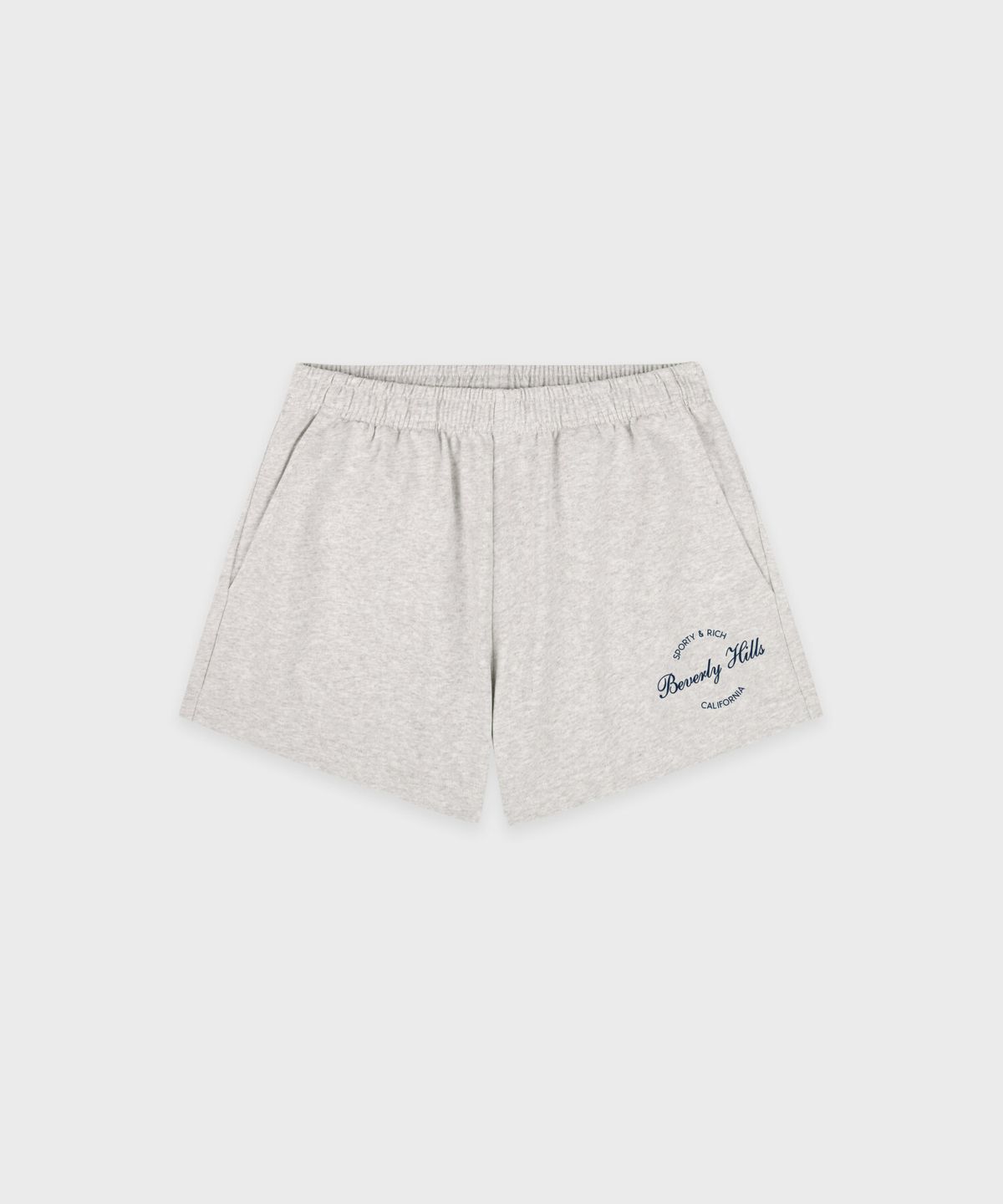 스포티앤리치(SPORTY&RICH) 베버리 스크립트 디스코 쇼츠 -그레이 R265AW7003