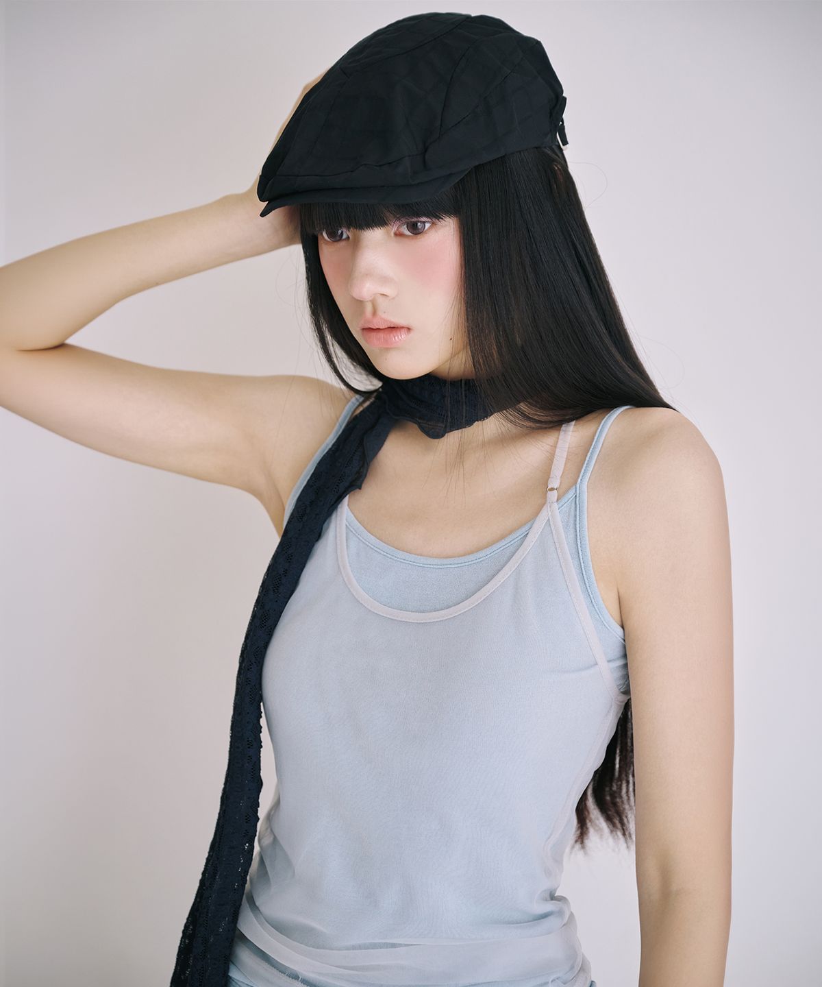 미레코(MIRECO) SOFT MESH LAYER CAMI COTTON CANDY