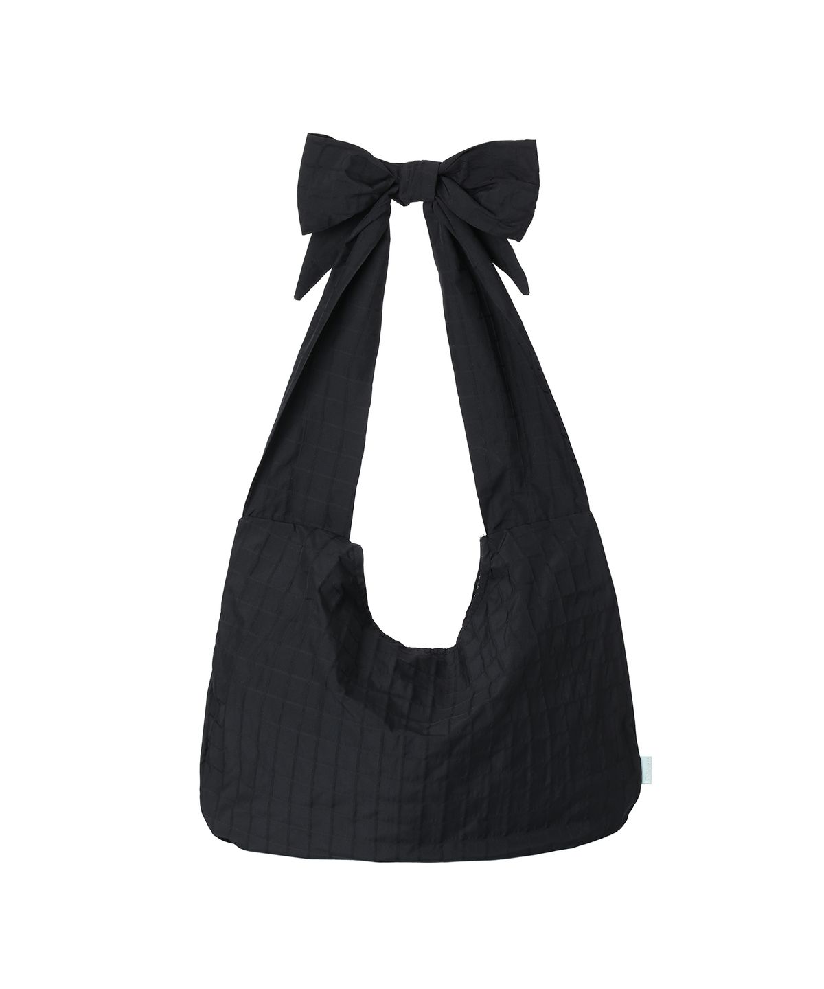 미레코(MIRECO) DOLLY RIBBON BUTTON HOBO BAG BLACK