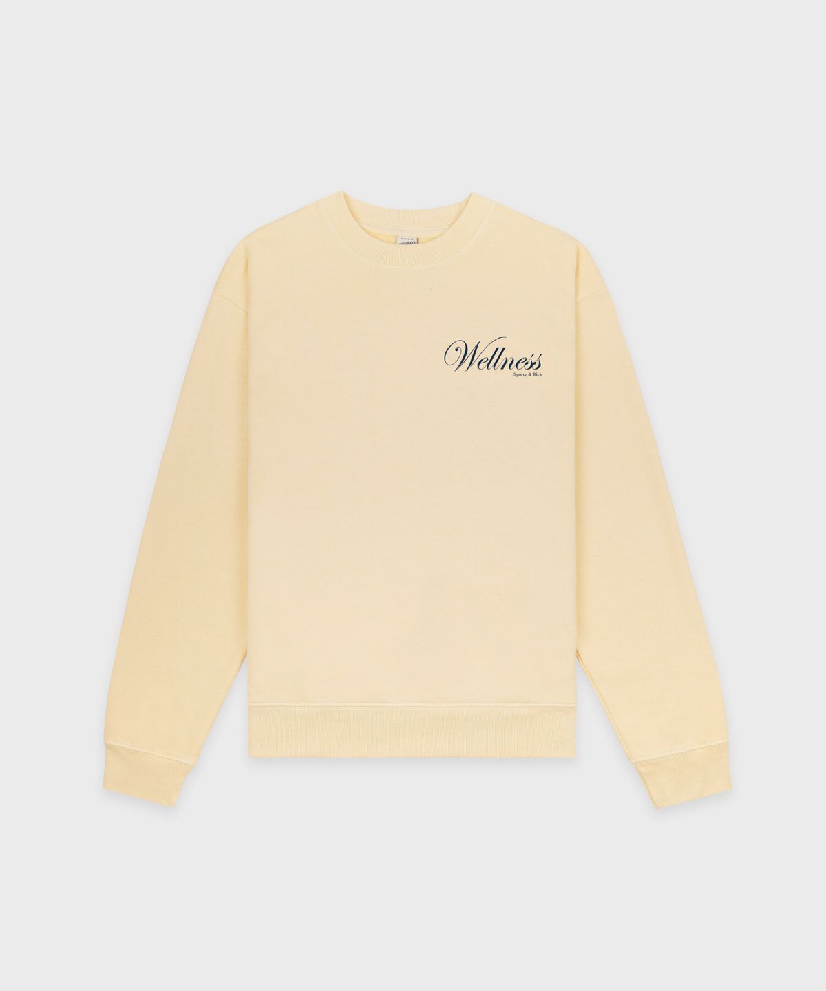 스포티앤리치(SPORTY&RICH) 에비뉴 크루넥 남여공용 - 아몬드 R265AUW004