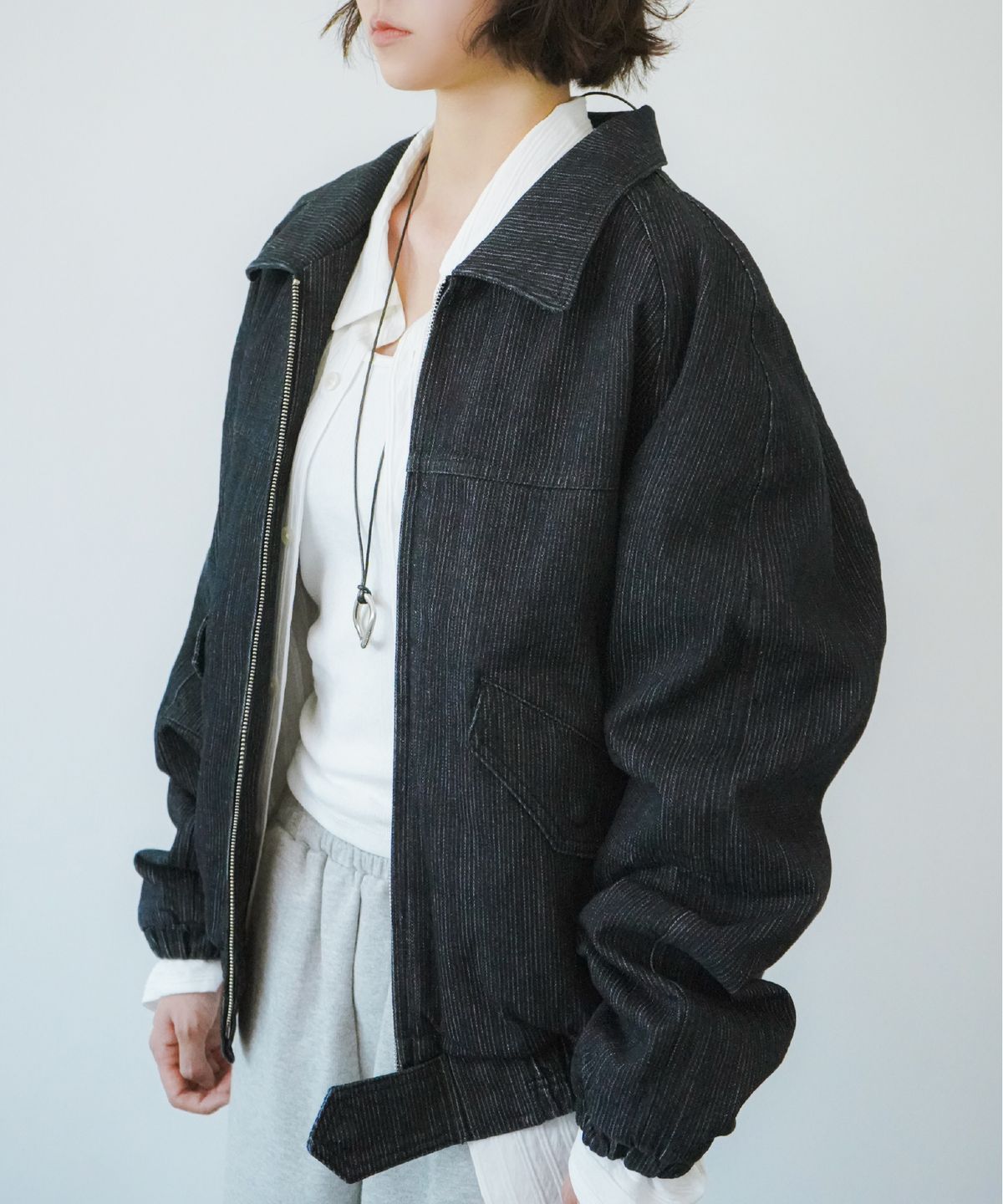 른넷(LEUNNET) 아스팔트 포엠 (Asphalt Poem) /  Navy Stripe