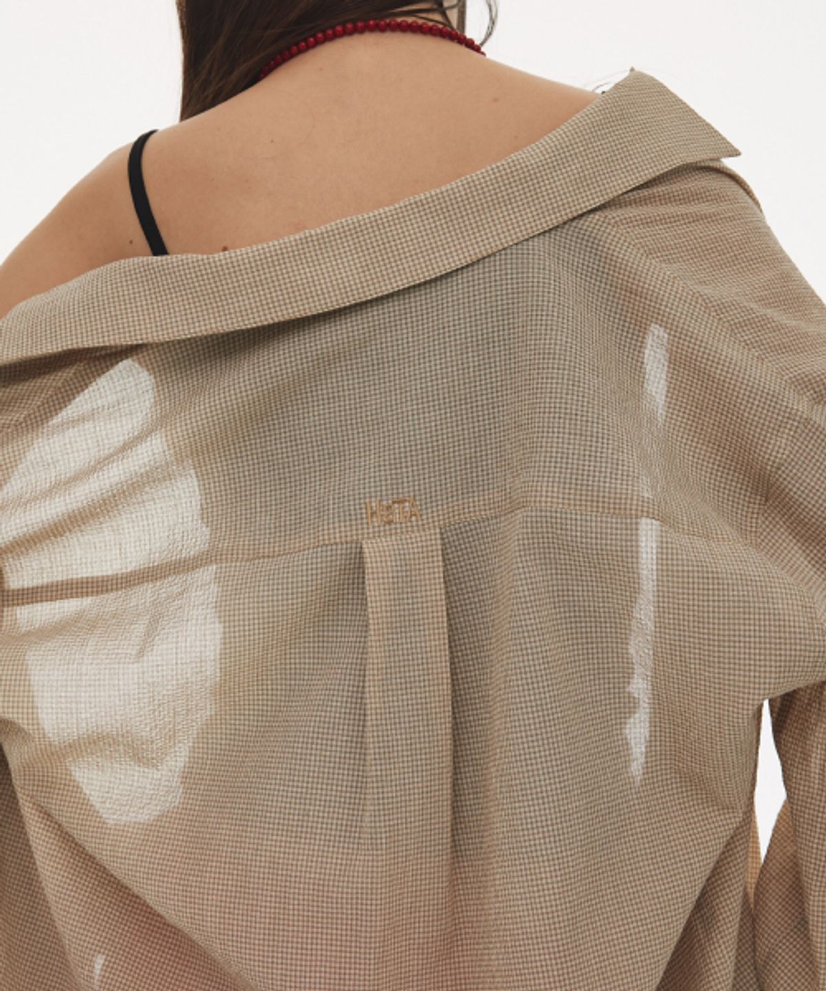하타(HATA) Summer Check Shirt_Brown