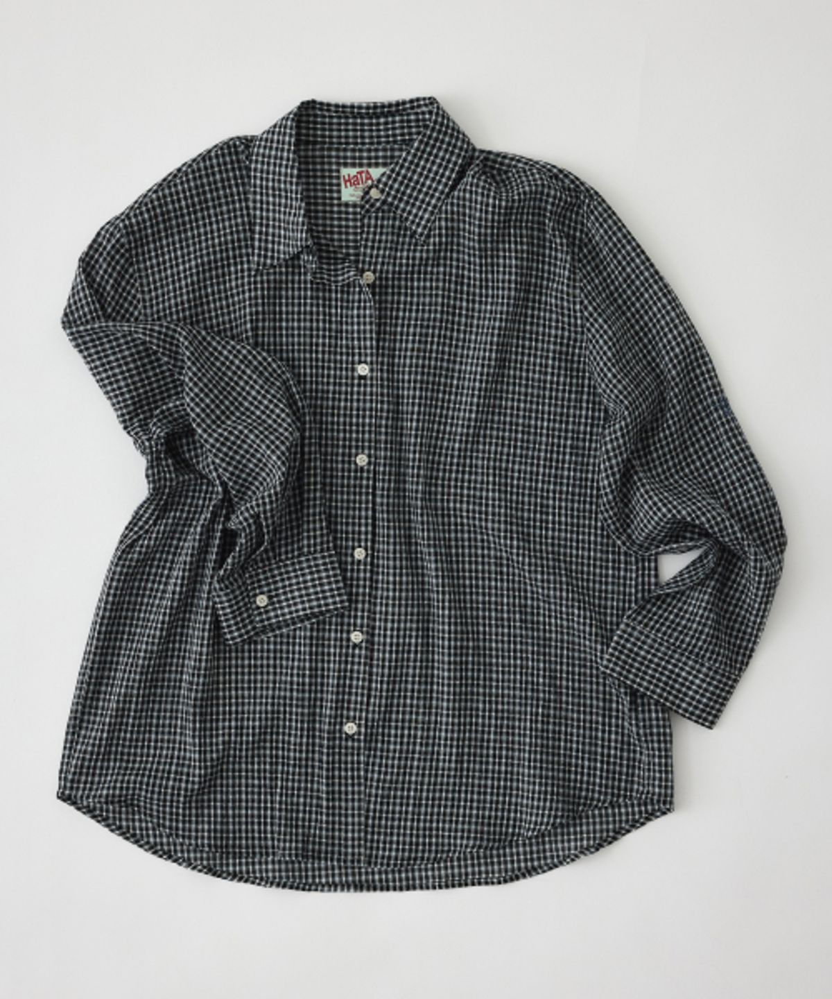 하타(HATA) Summer Check Shirt_Black
