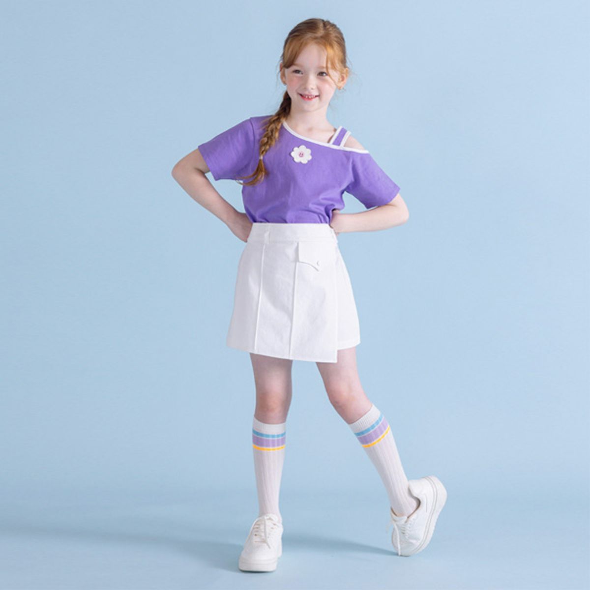 아이러브제이(I LOVE J) 안젤 면 랩스커트 팬츠 JXUPT02