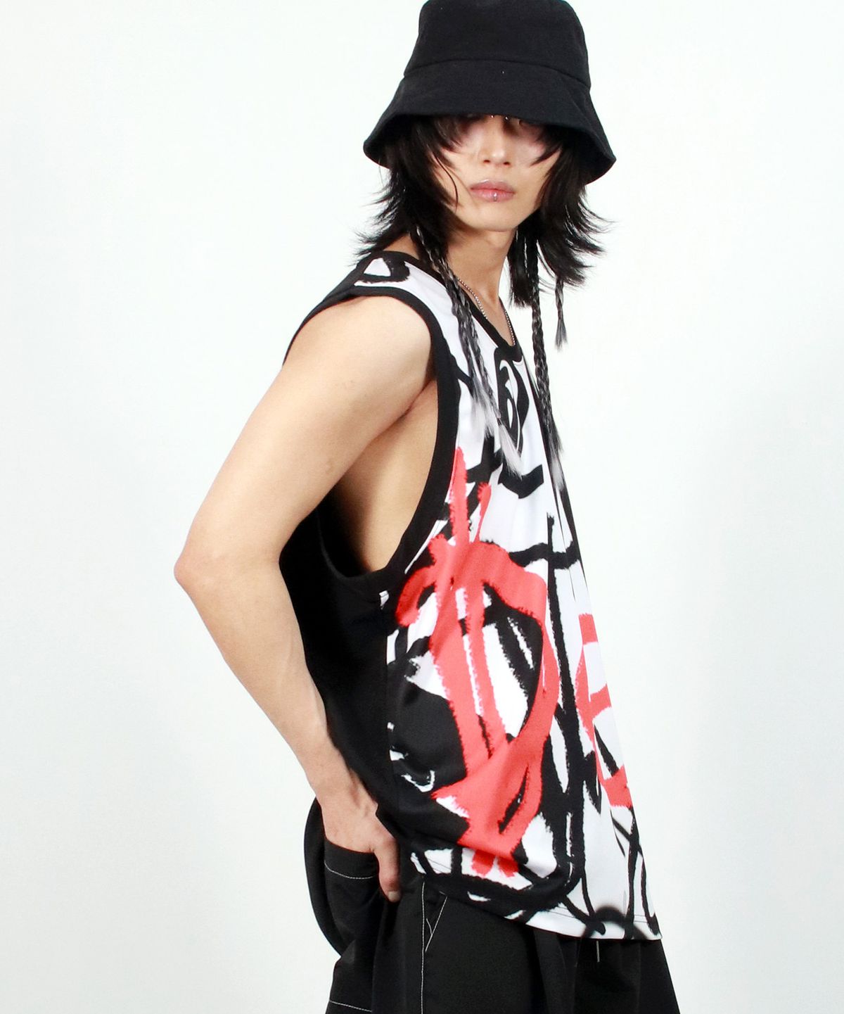 드마크(DEMARC) M Street graffiti oversize sleeveless
