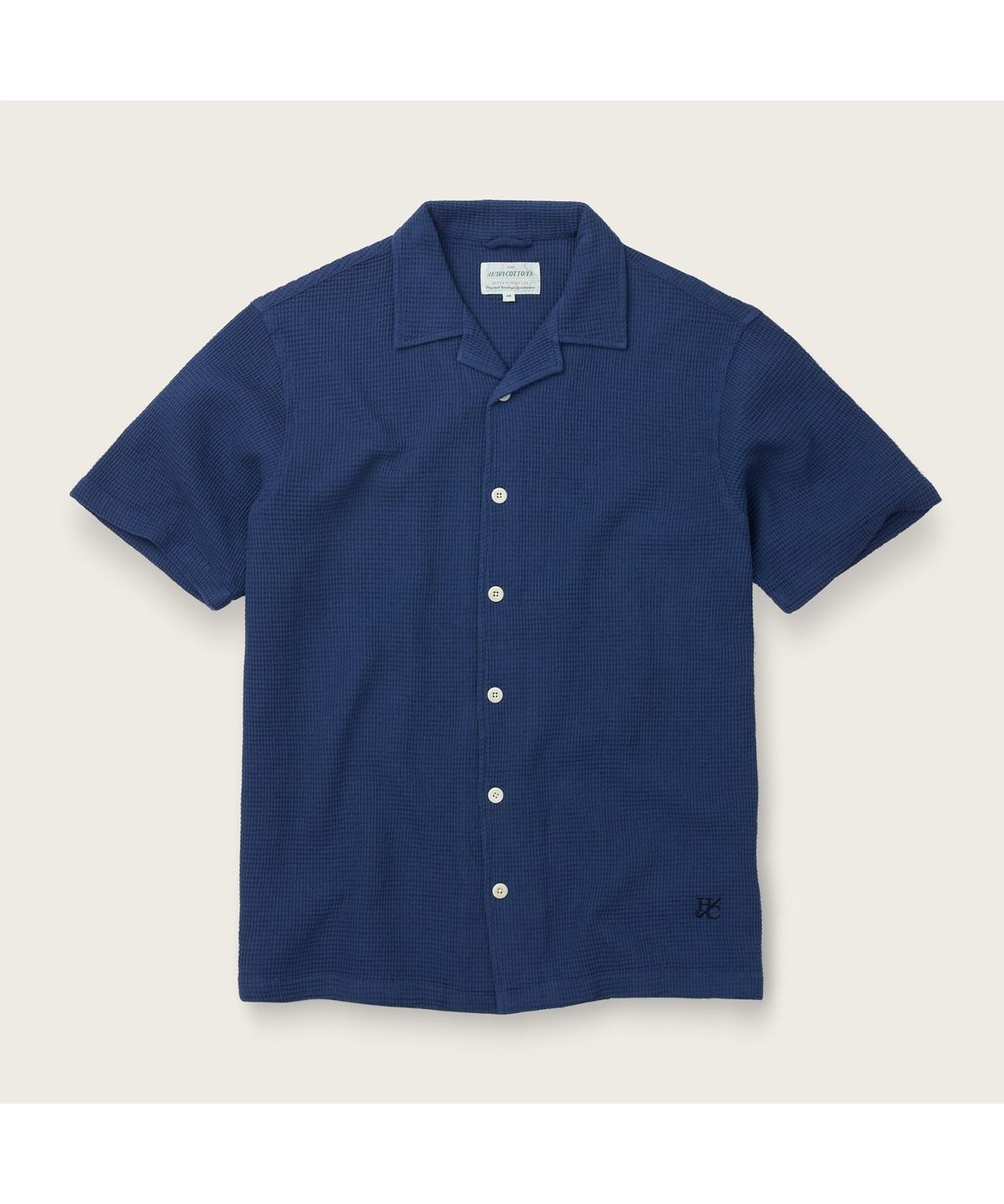 헨리코튼(HENRY COTTONS) [Brtish Sporting Club] Waffle Dyeing Half Sleeve Shirts (Set-up) ABSAM26731NYX