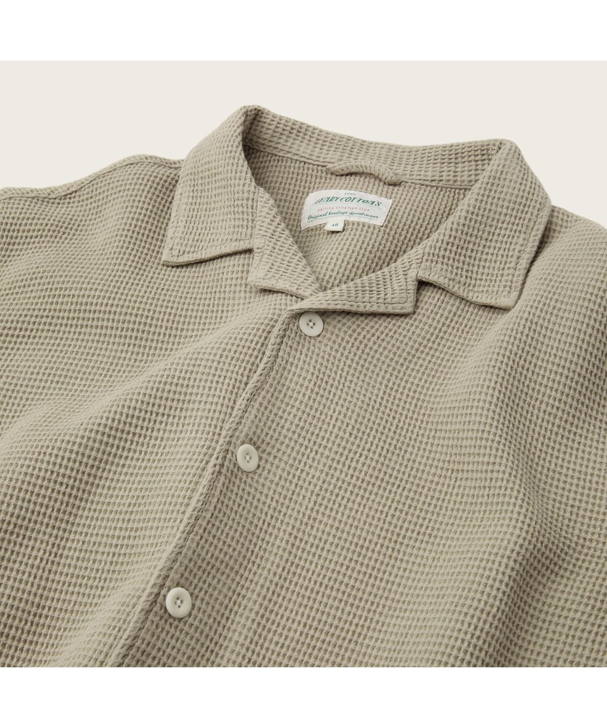 헨리코튼(HENRY COTTONS) [Brtish Sporting Club] Waffle Dyeing Half Sleeve Shirts (Set-up) ABSAM26731BEX