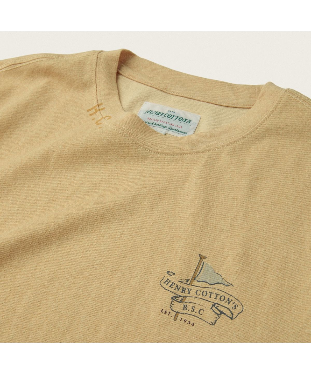 헨리코튼(HENRY COTTONS) [British Sporting Club] Pigment Short-Sleeves T-Shirt ABTAM26731YEX