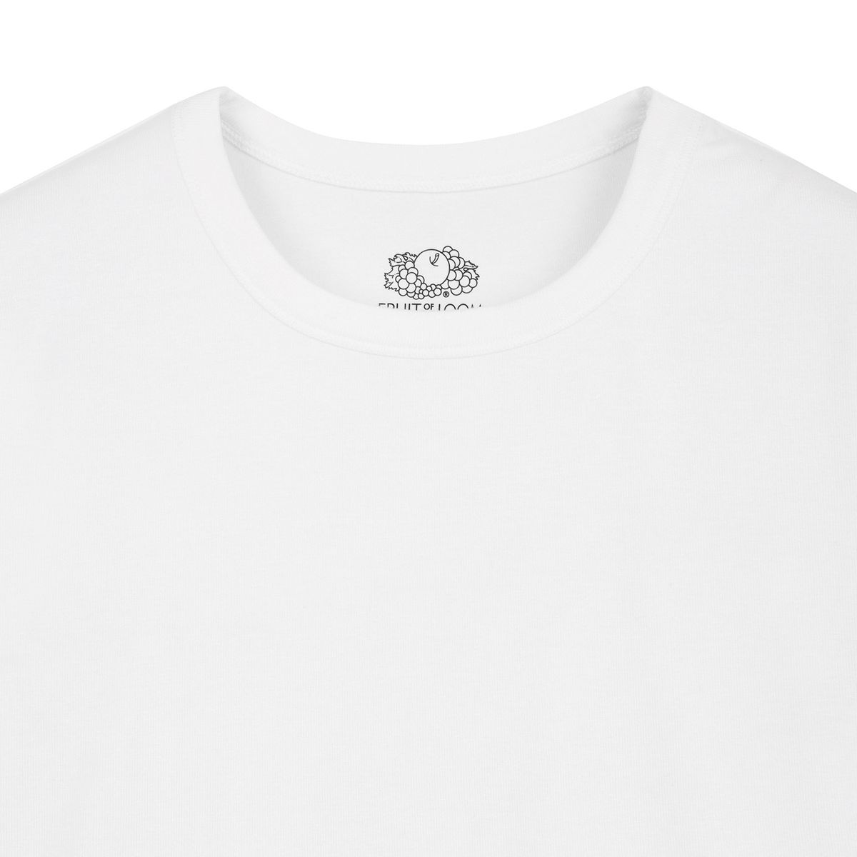 프룻오브더룸(FRUIT OF THE LOOM) Womens 슬림 크롭티셔츠(WHITE)