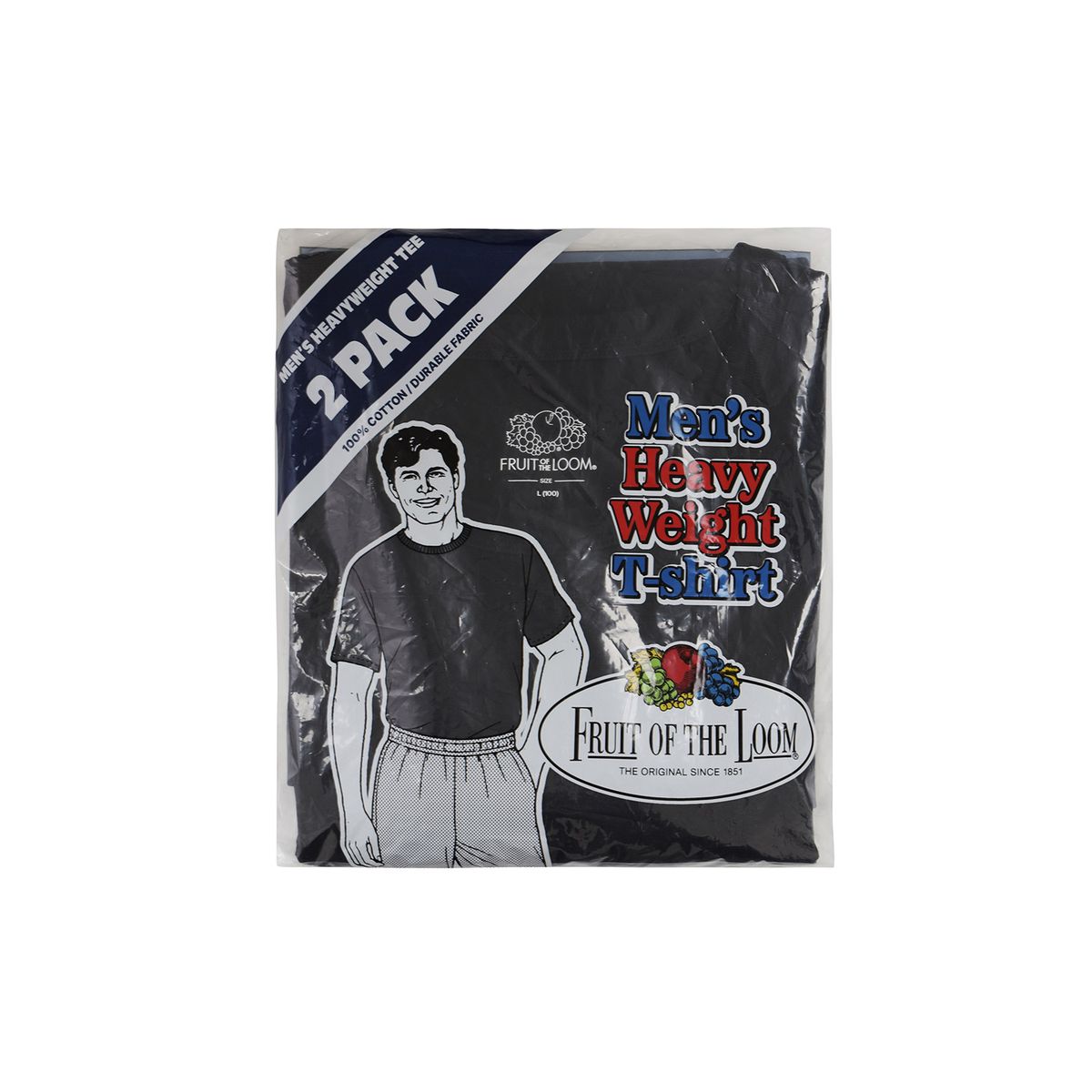 프룻오브더룸(FRUIT OF THE LOOM) [2PACK] 헤비웨이트 티셔츠(BLACK)