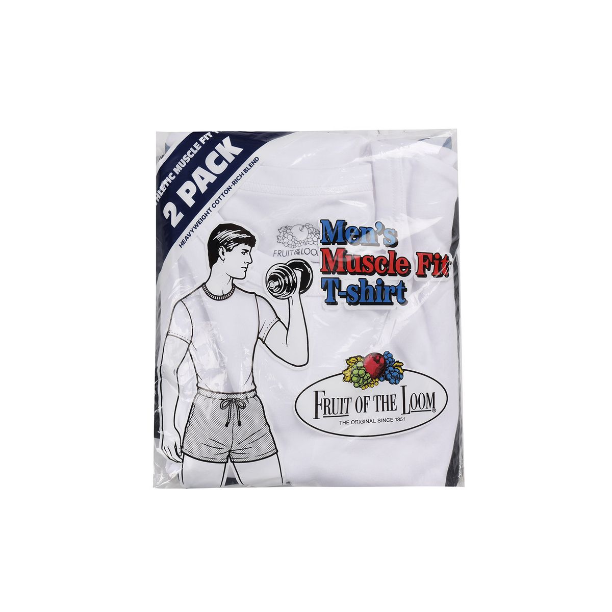 프룻오브더룸(FRUIT OF THE LOOM) [2PACK] 머슬핏 티셔츠(WHITE)