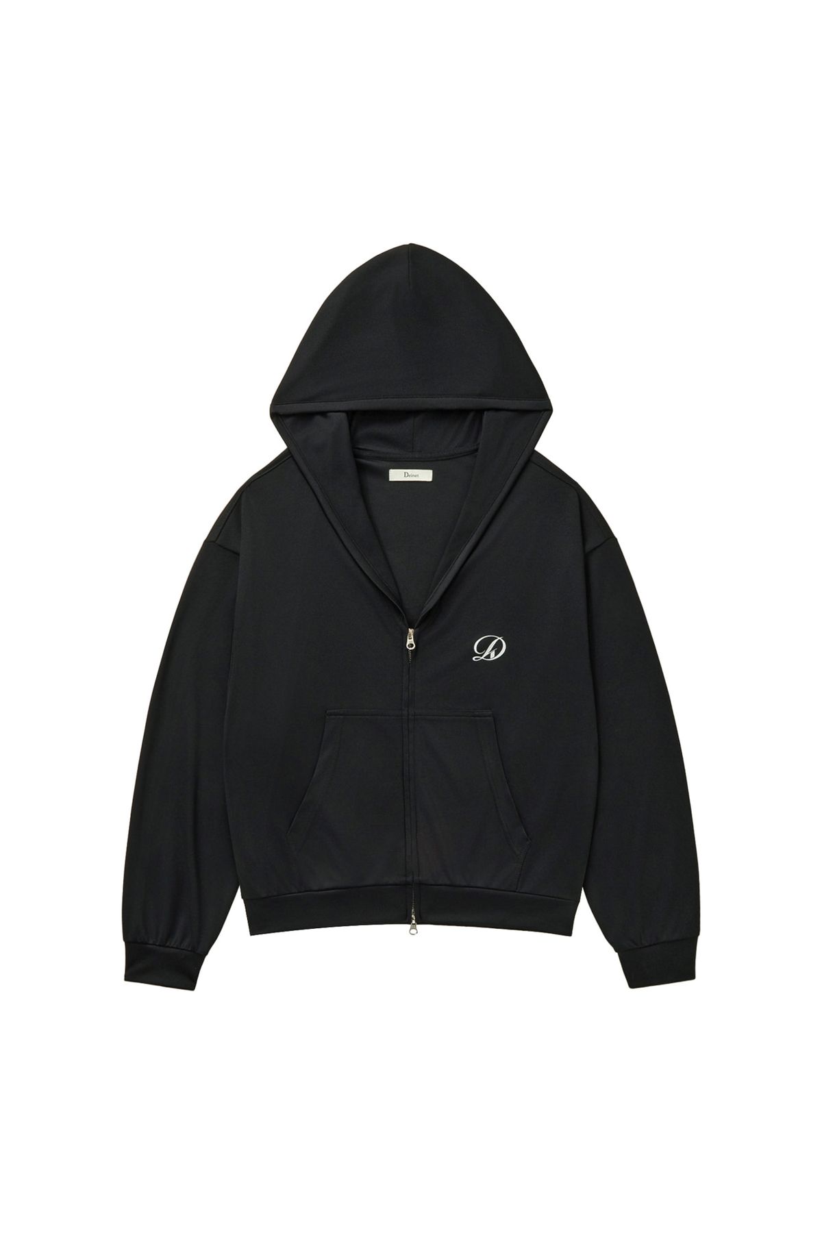 다이닛(DEINET) COOL MESH HOODED ZIP UP IN BLACK