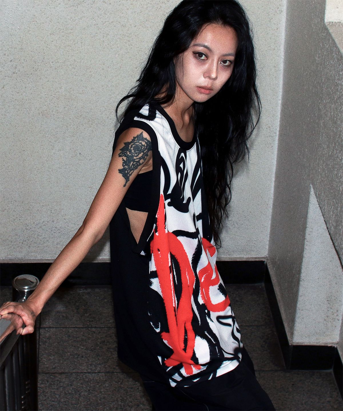 드마크(DEMARC) Street graffiti oversize sleeveless