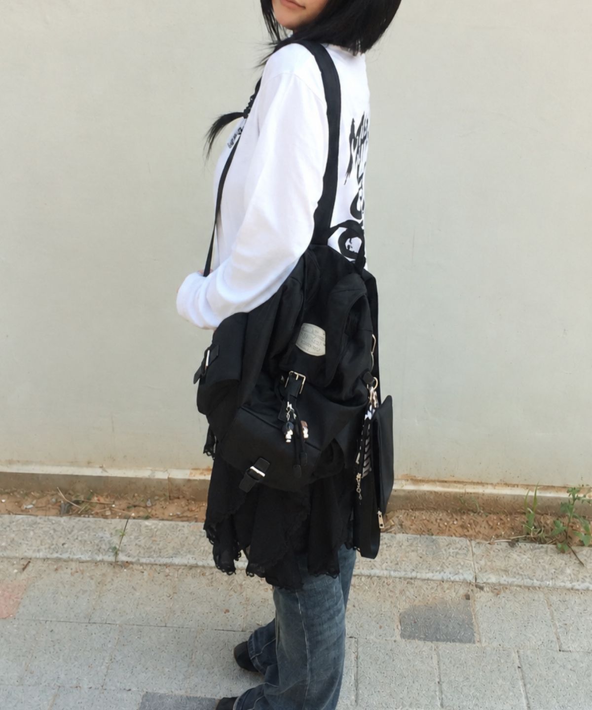라츠유(LOTSYOU) Nostalgia Big Backpack BLACK