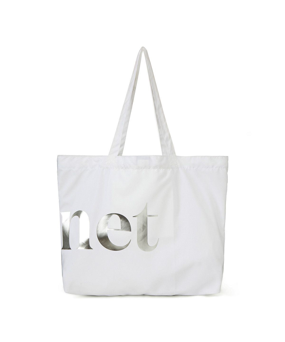 다이닛(DEINET) POINT LOGO SHOULDER BIG BAG IN WHITE