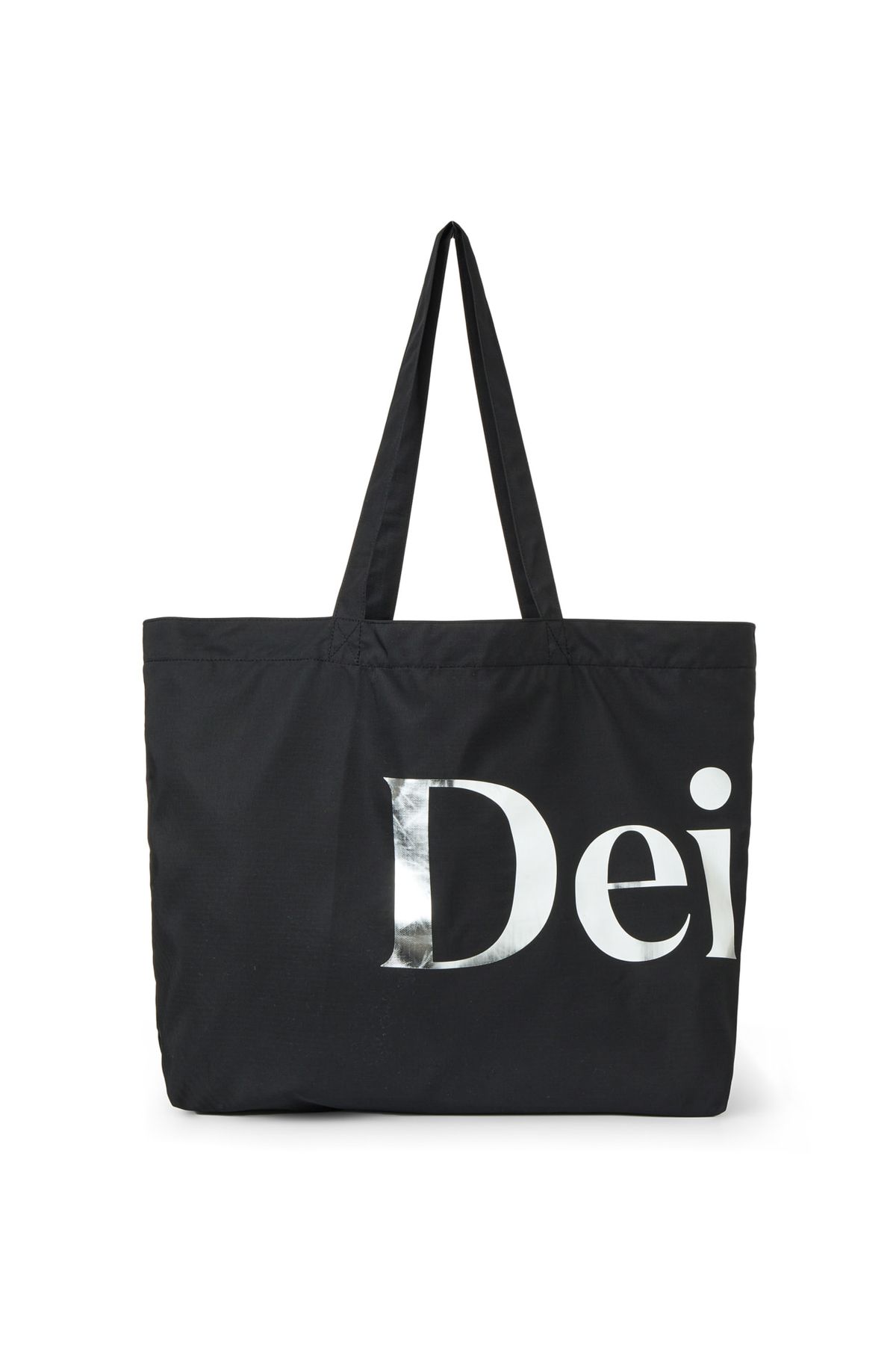 다이닛(DEINET) POINT LOGO SHOULDER BIG BAG IN BLACK