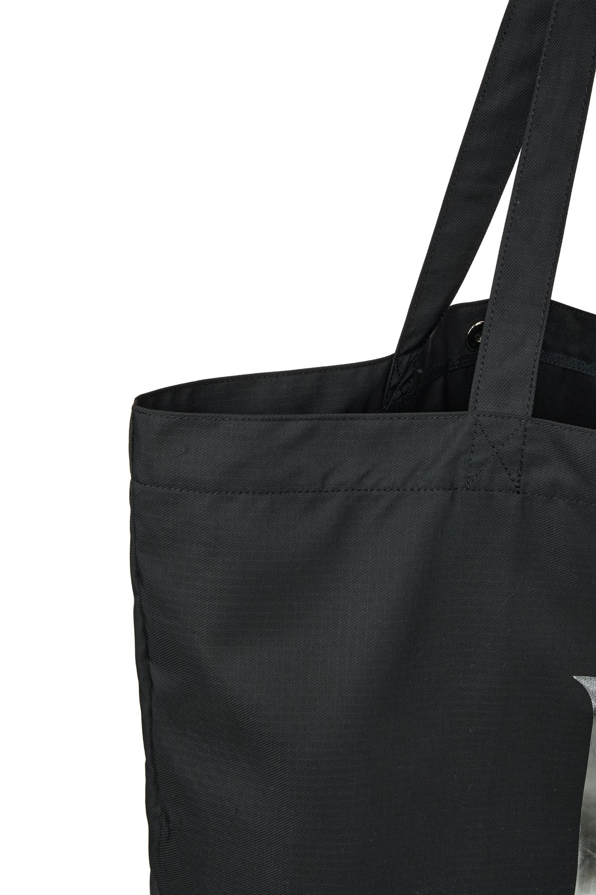 다이닛(DEINET) POINT LOGO SHOULDER BIG BAG IN BLACK
