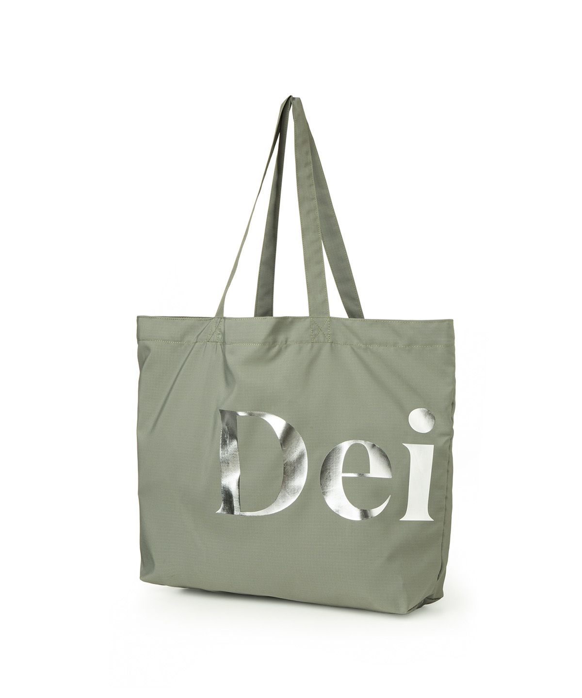 다이닛(DEINET) POINT LOGO SHOULDER BIG BAG IN KHAKI