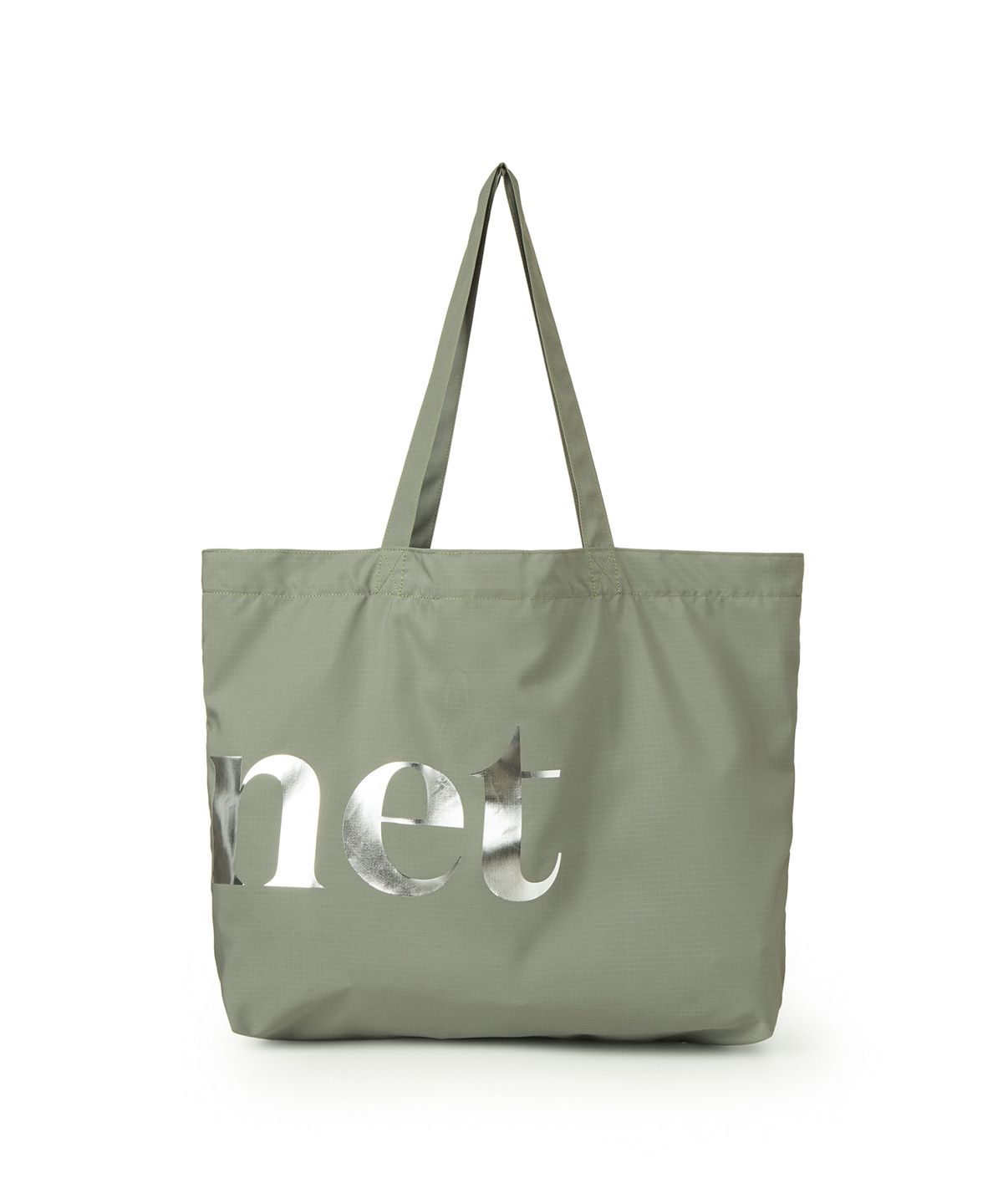 다이닛(DEINET) POINT LOGO SHOULDER BIG BAG IN KHAKI