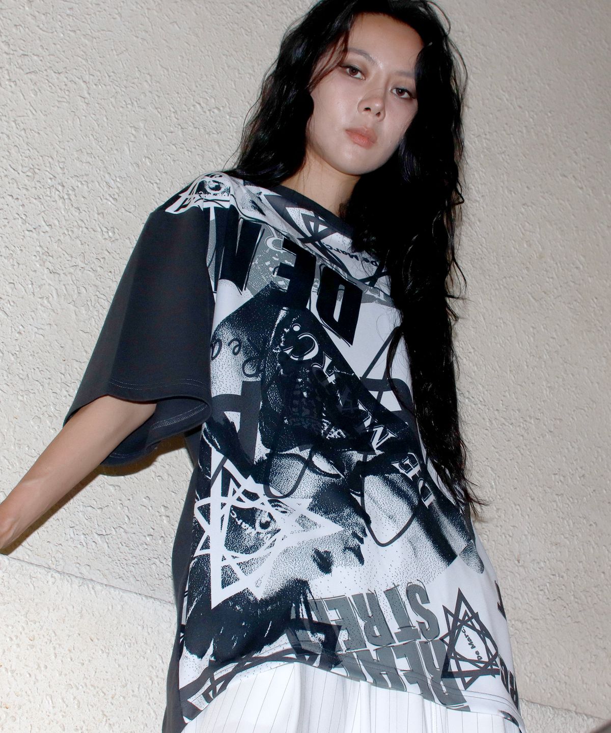 드마크(DEMARC) Street collage oversized t-shirts