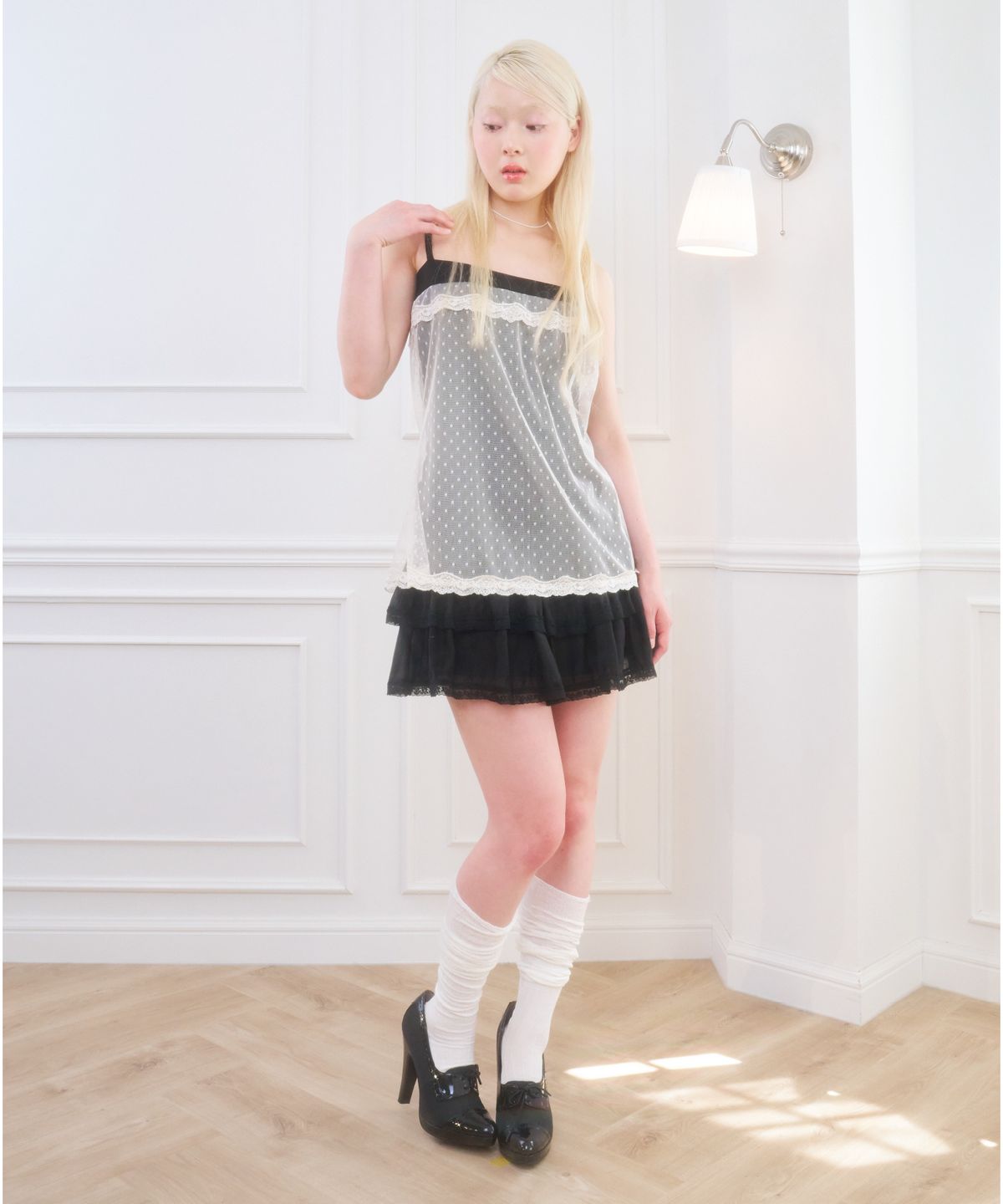 벨리아르(BELLIALEU) DEAR LACE TOP IVORY