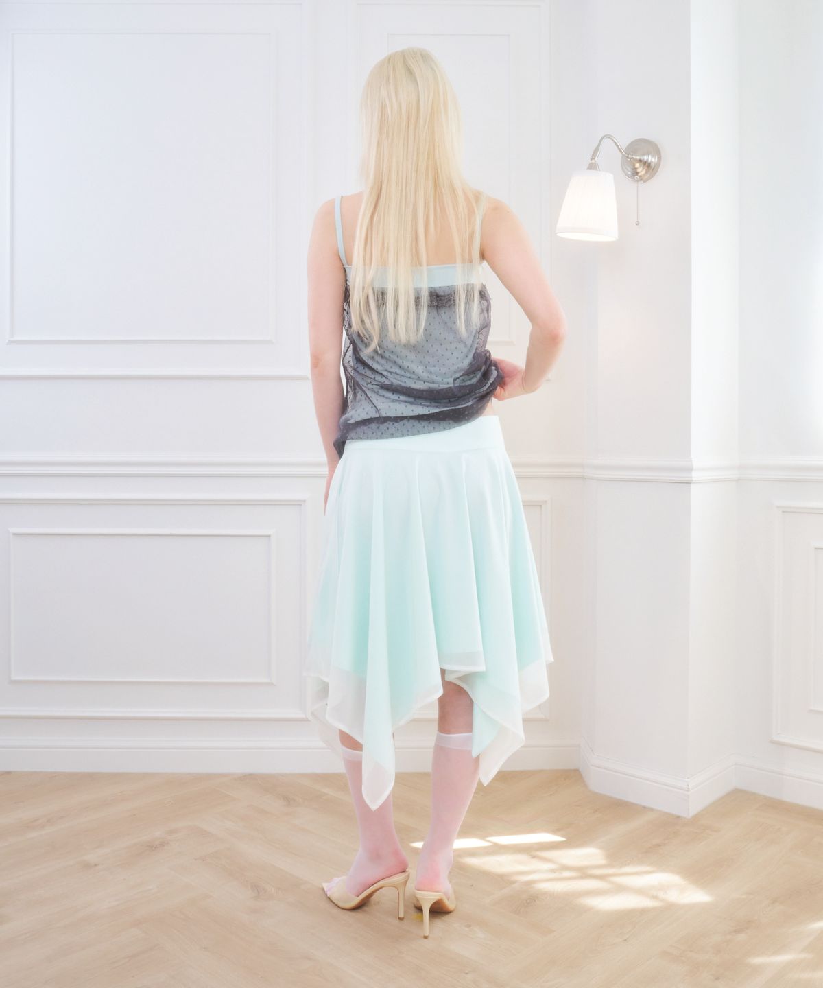 벨리아르(BELLIALEU) DEAR LACE TOP MINT
