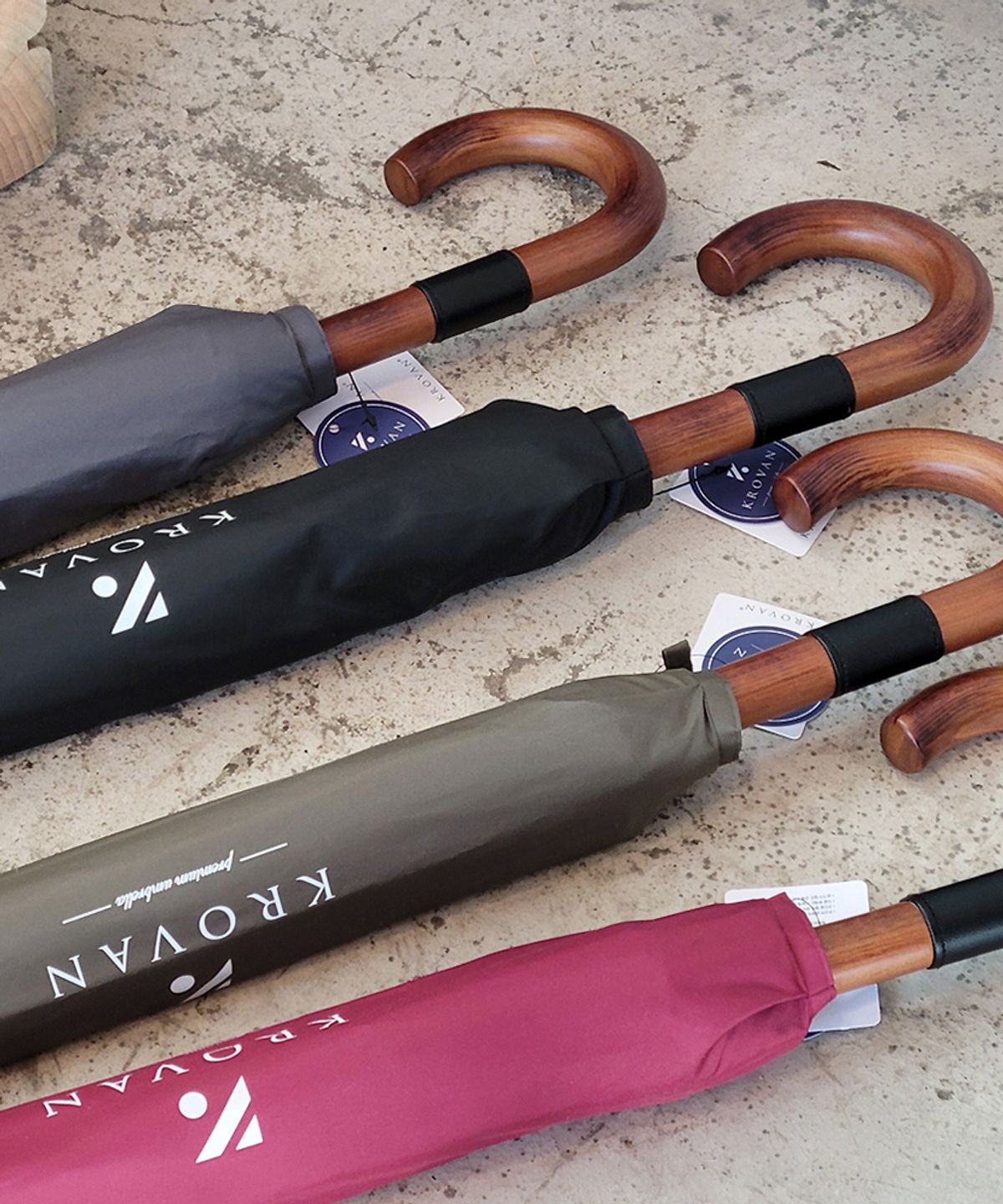 크로반(KROVAN) [무료각인]프리미엄 장우산 KR17 Leather