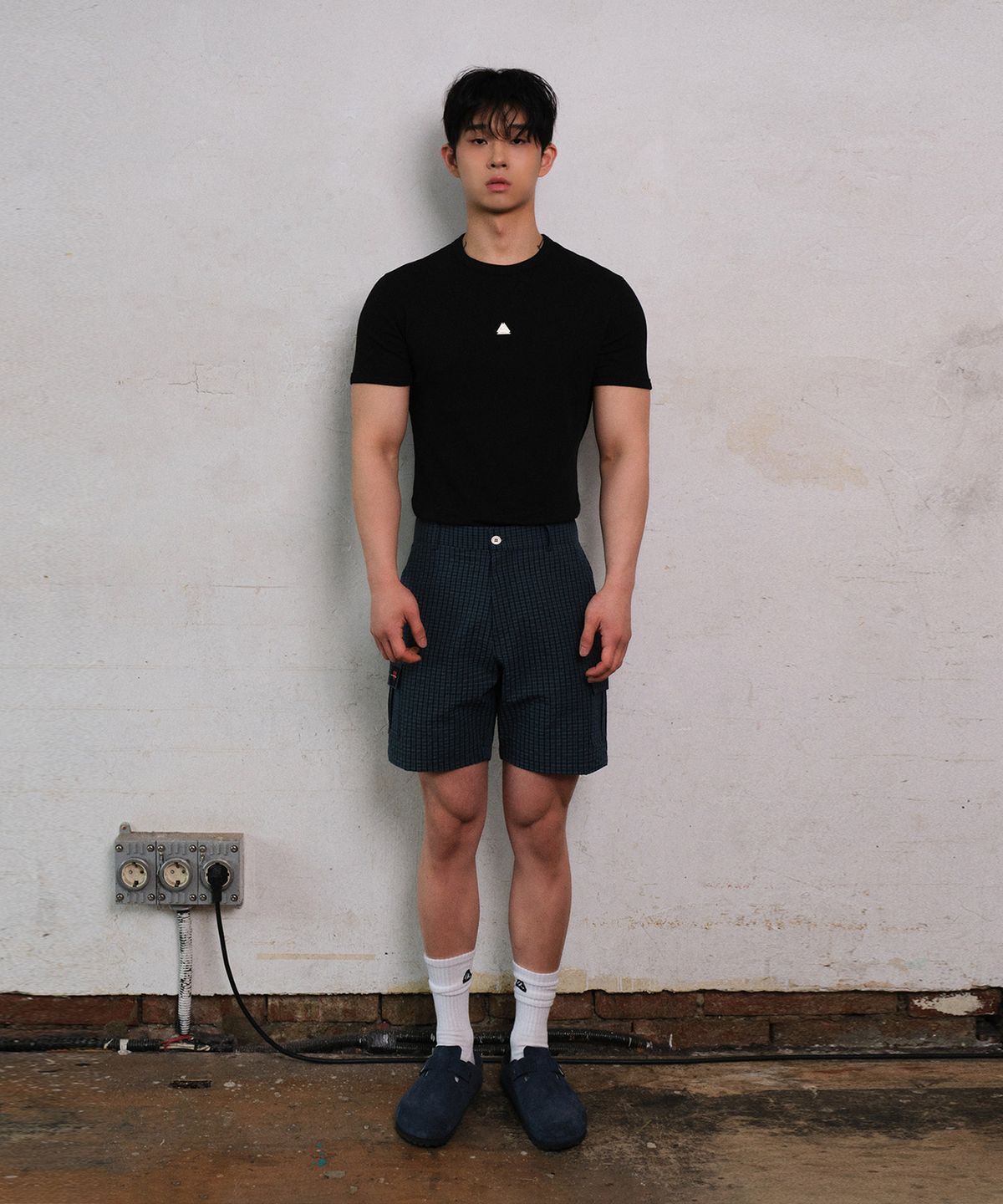레코딩하우스(RECORDINGHOUSE) REC POP CHECK SHORTS [DEEP GREEN]