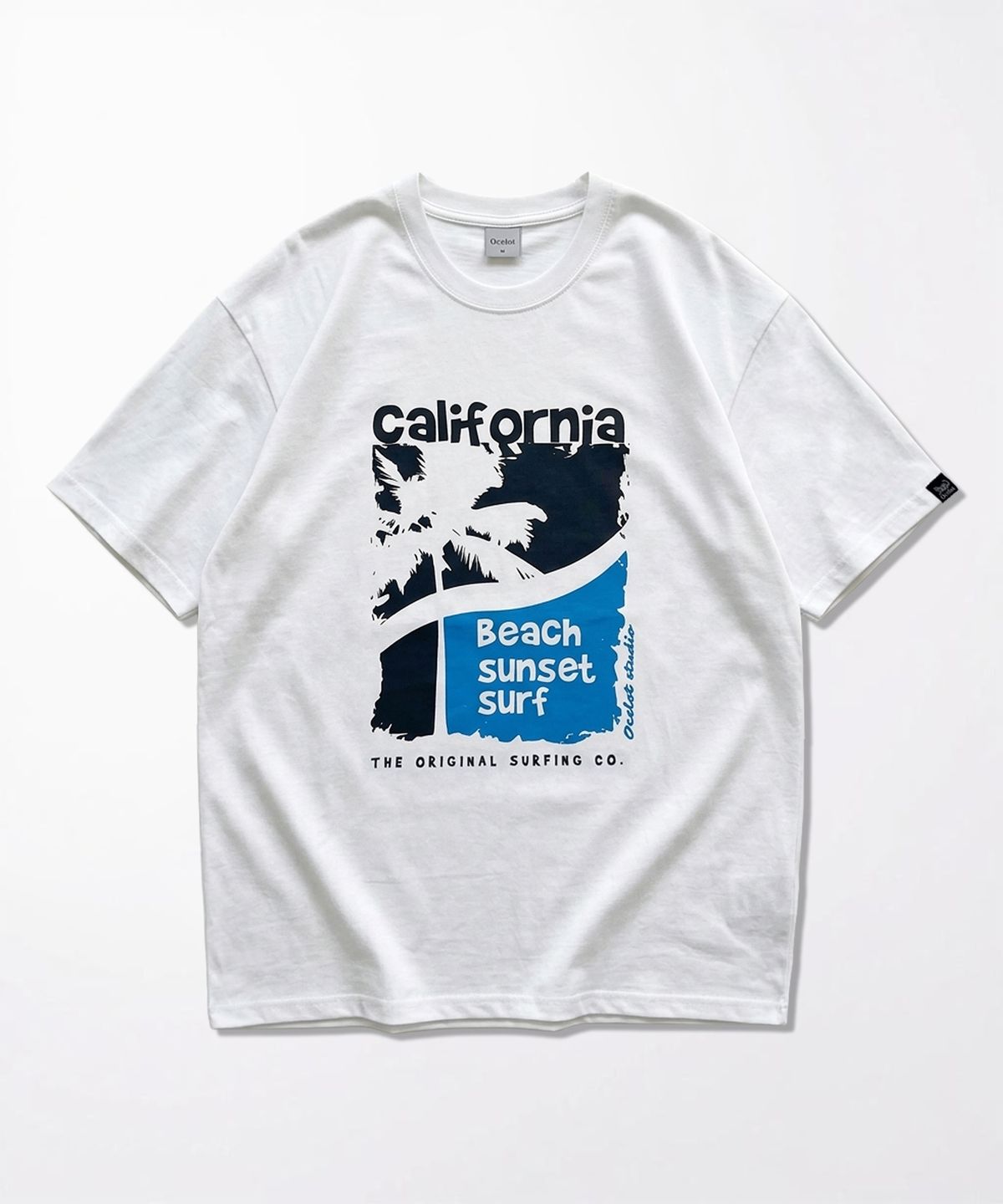 오실롯(OCELOT) C95 비치선셋서프 오버핏 반팔 티셔츠_화이트