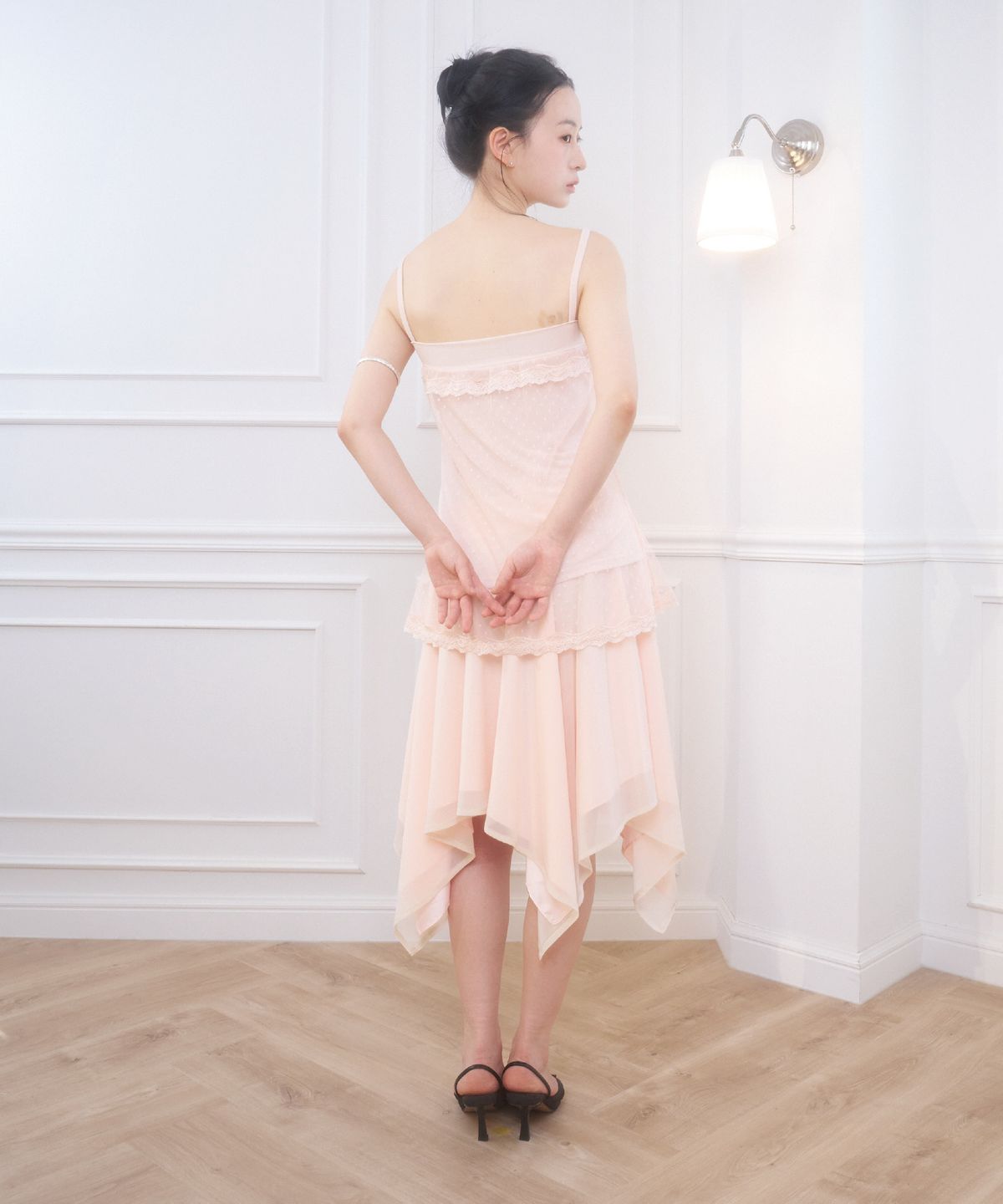 벨리아르(BELLIALEU) DEAR LACE TOP CORAL PINK