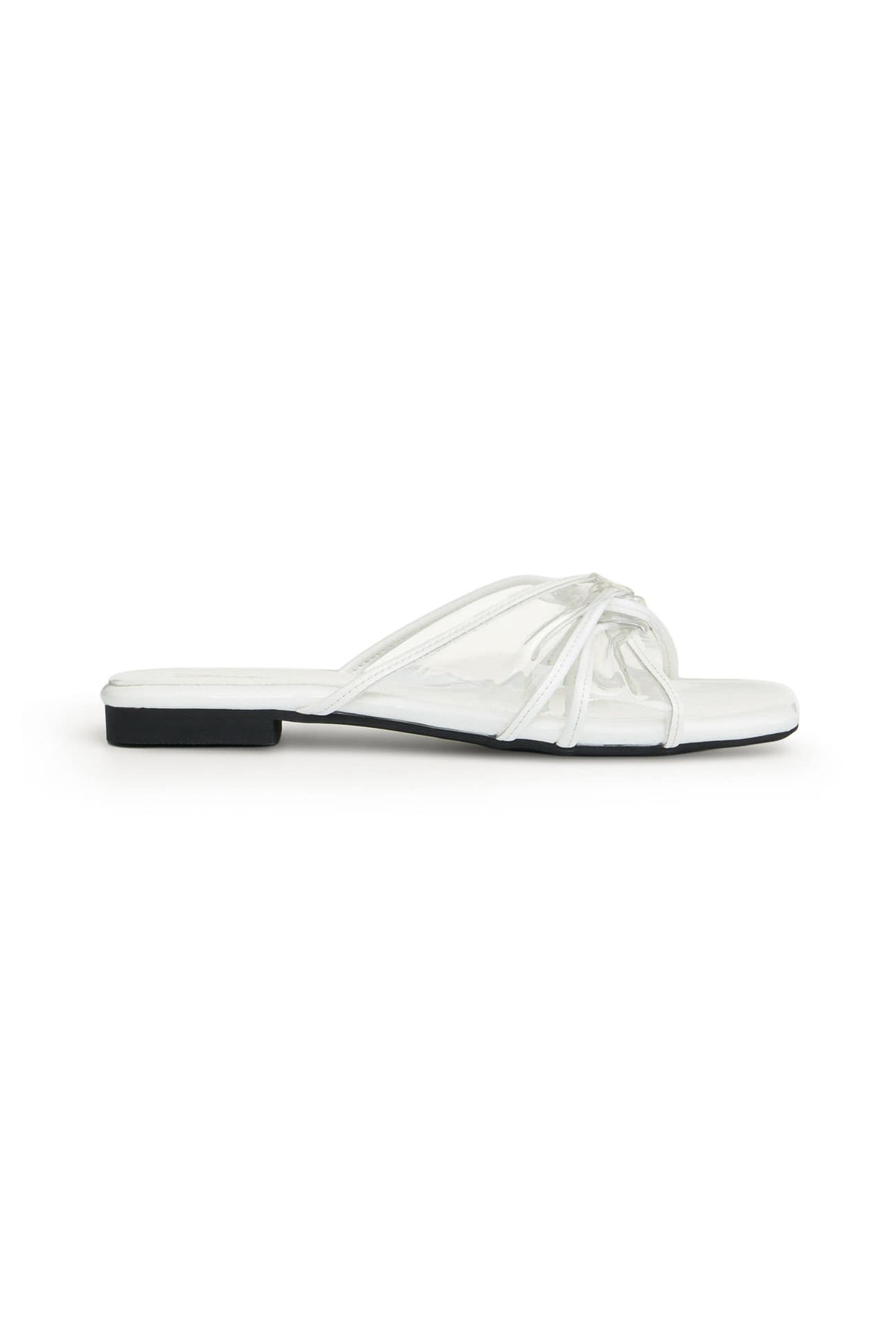 다이닛(DEINET) JELLY TWISTED SLIPPERS IN WHITE