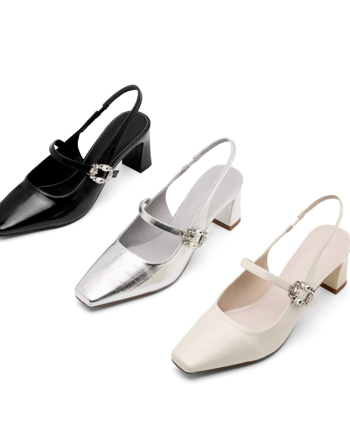 스퍼(SPUR) Rassane MJ Slingback Pumps 슬링백 펌프스 힐 6.8cm -WS9017