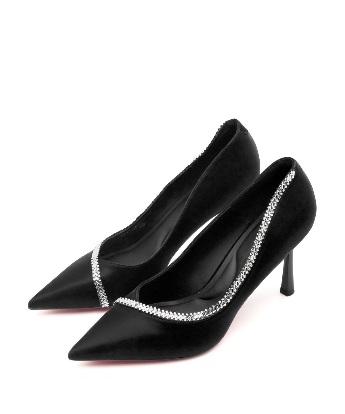 스퍼(SPUR) Jade Oblique Crystal Pumps Heel 펌피스 하이힐 8.8cm -WS9018 (1color)