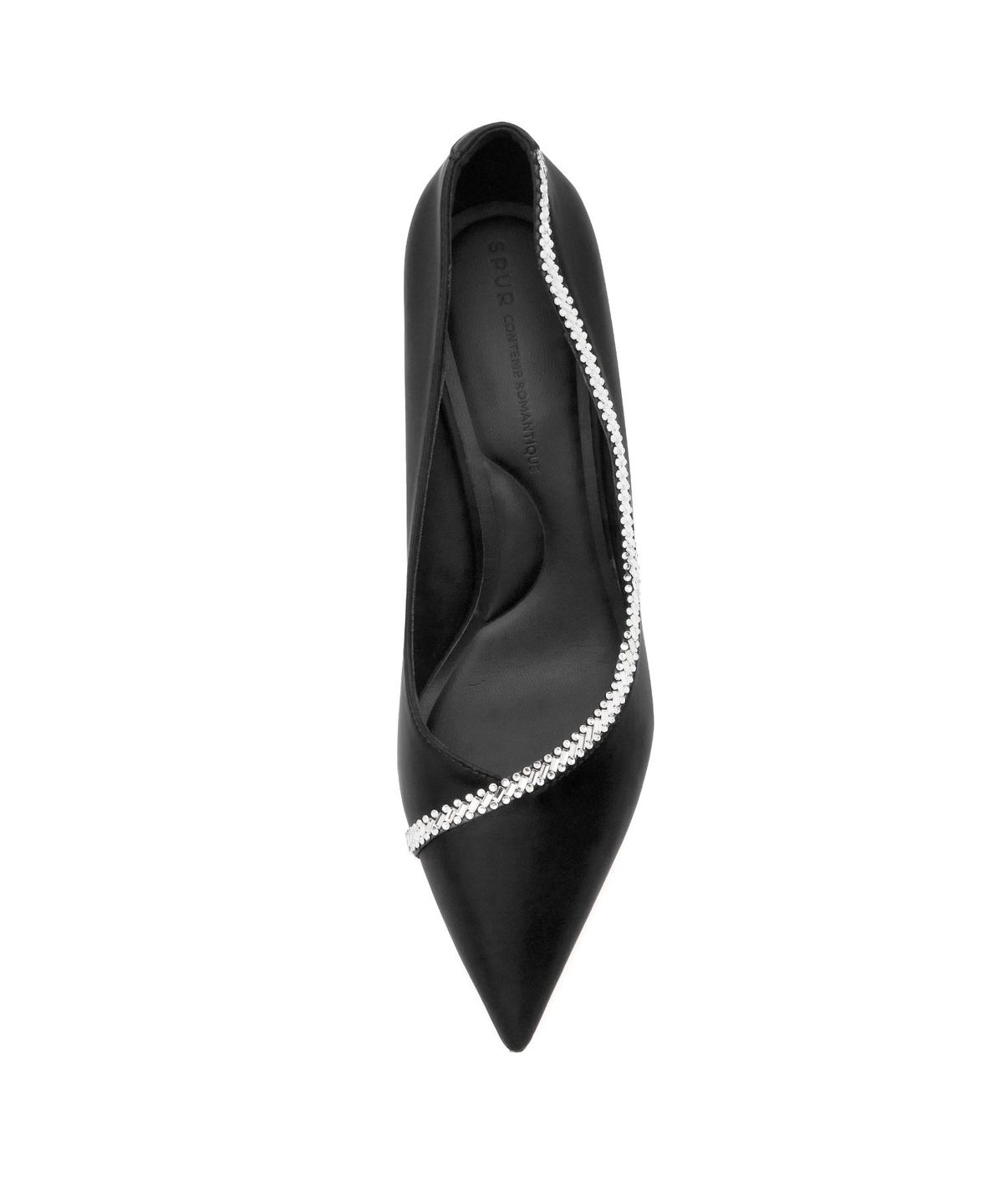스퍼(SPUR) Jade Oblique Crystal Pumps Heel 펌피스 하이힐 8.8cm -WS9018 (1color)