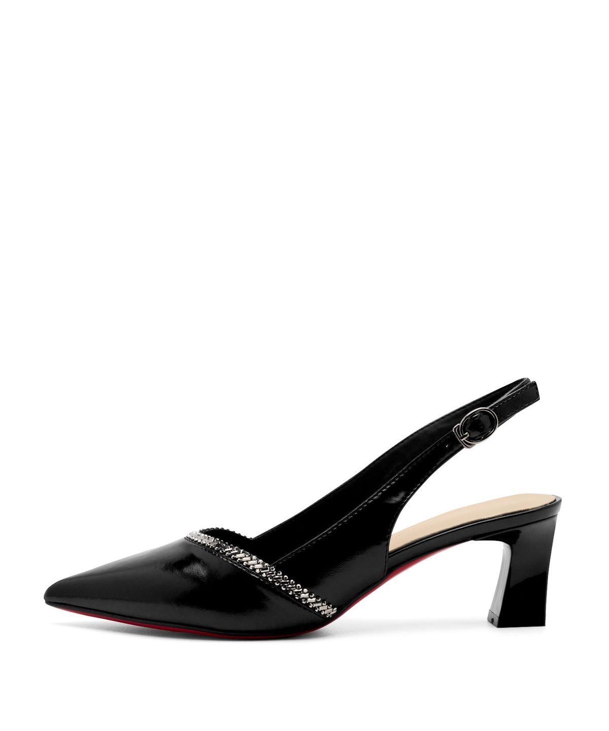 스퍼(SPUR) Jade V-cut Crystal Slingback Heel 슬링백 힐 5.8cm -WS9019 (2color)