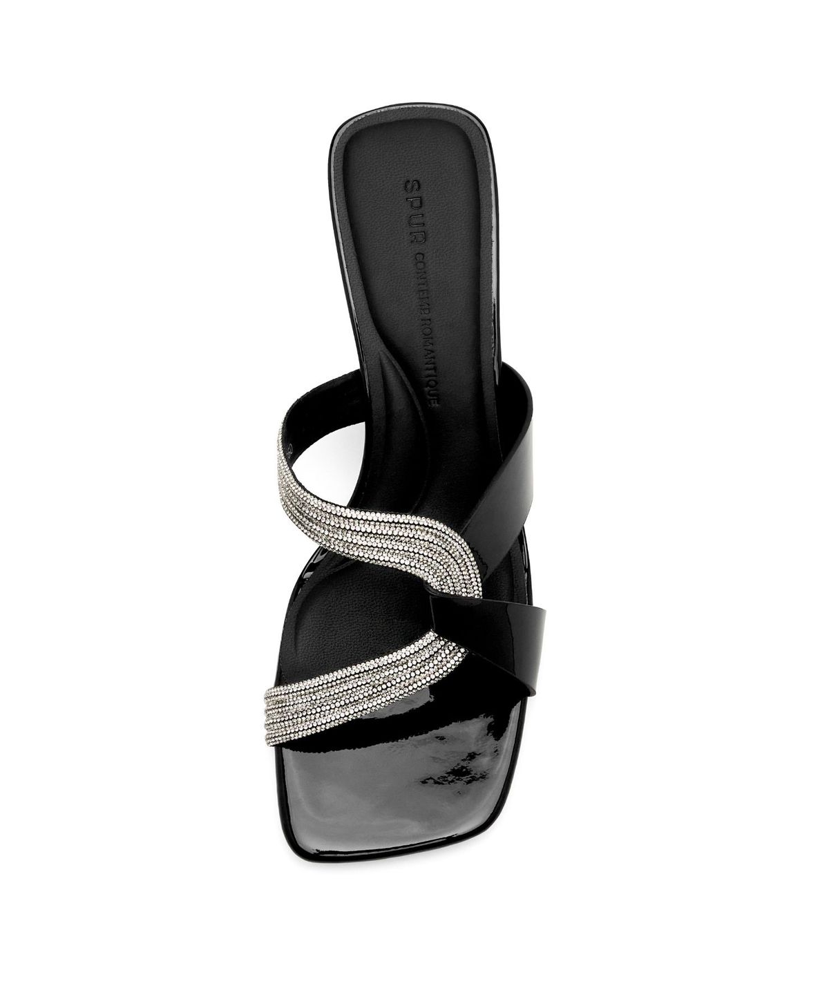 스퍼(SPUR) Cleo Crystal Mule Sandal 소가죽 뮬 샌들 8cm -WS9034 (2color)