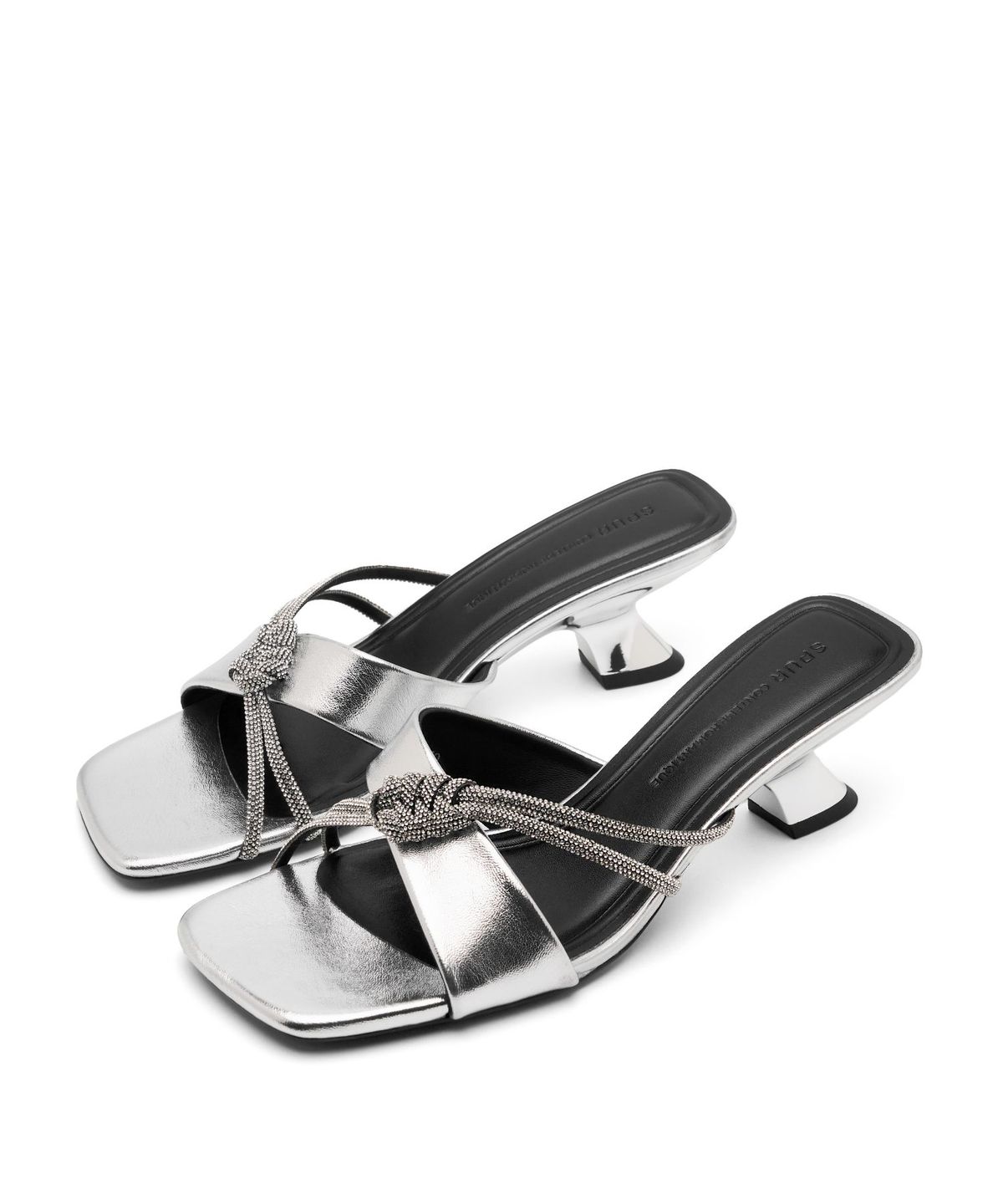 스퍼(SPUR) Cleo Crystal Mule Sandal 뮬 샌들 6.2cm -WS9036 (2color)