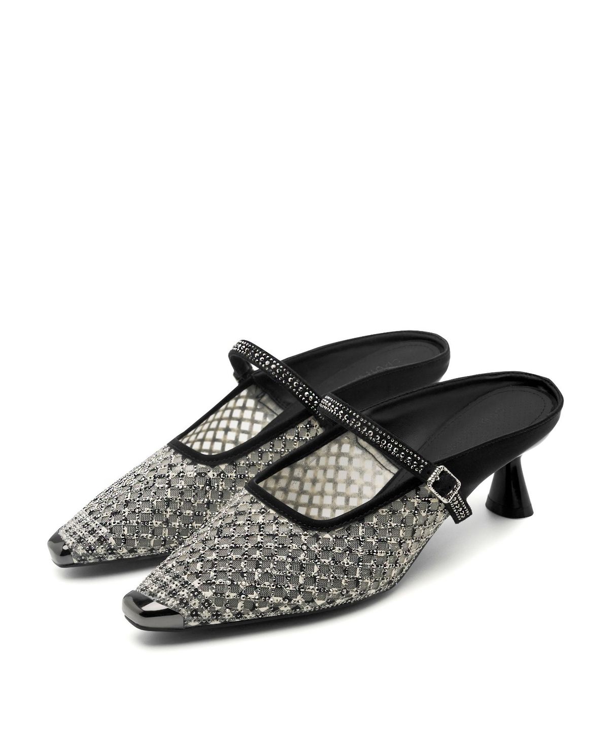 스퍼(SPUR) Aria Crystal Mesh Mule Sandal 뮬 샌들 6.2cm -WS9039 (1color)